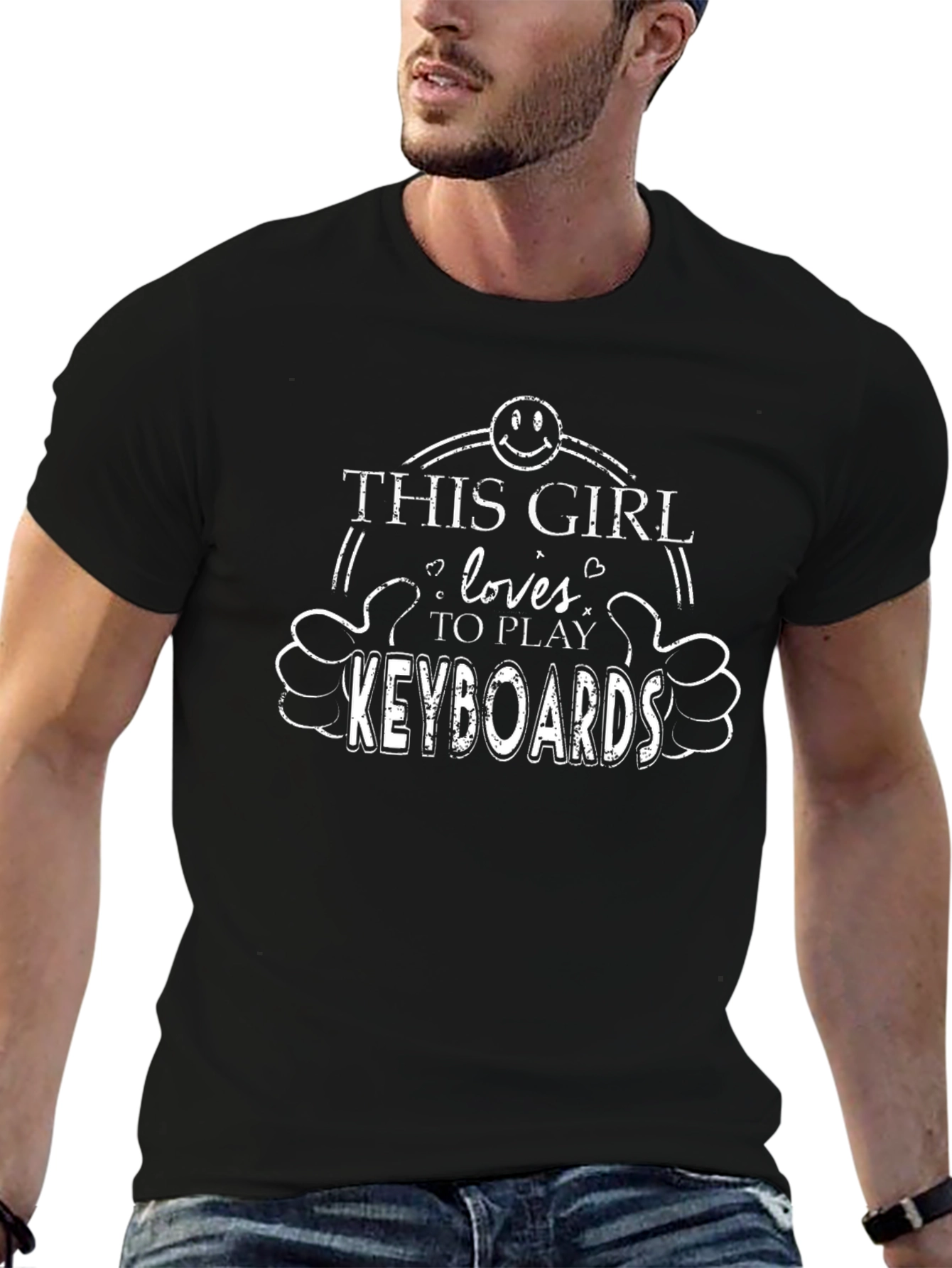 This Girl Loves Keyboards T-Shirt - Musician Gift