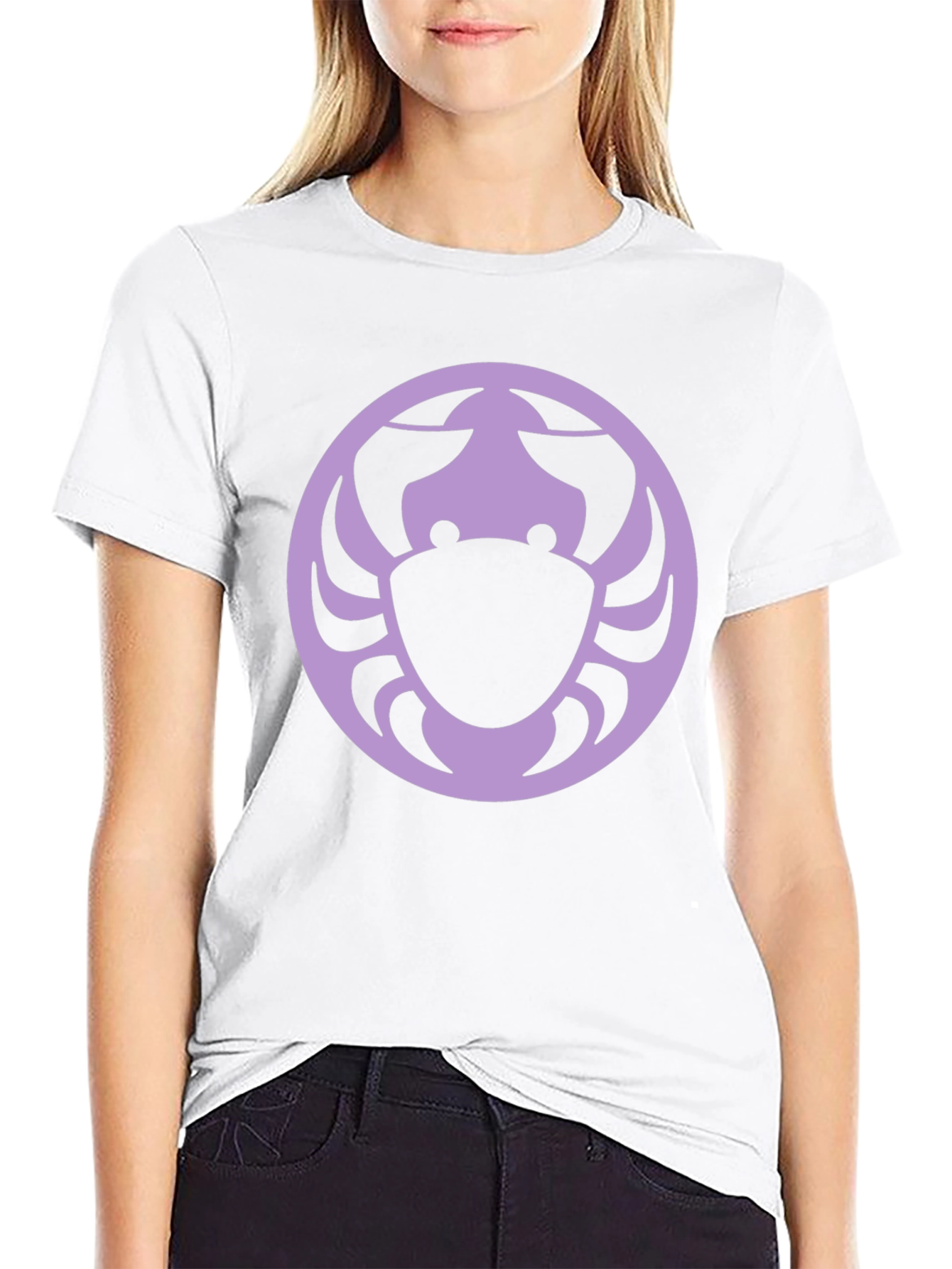 Black T-Shirt with Zodiac Crab Circle