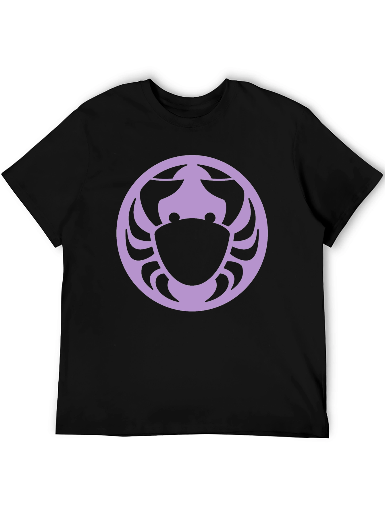 Black T-Shirt with Zodiac Crab Circle