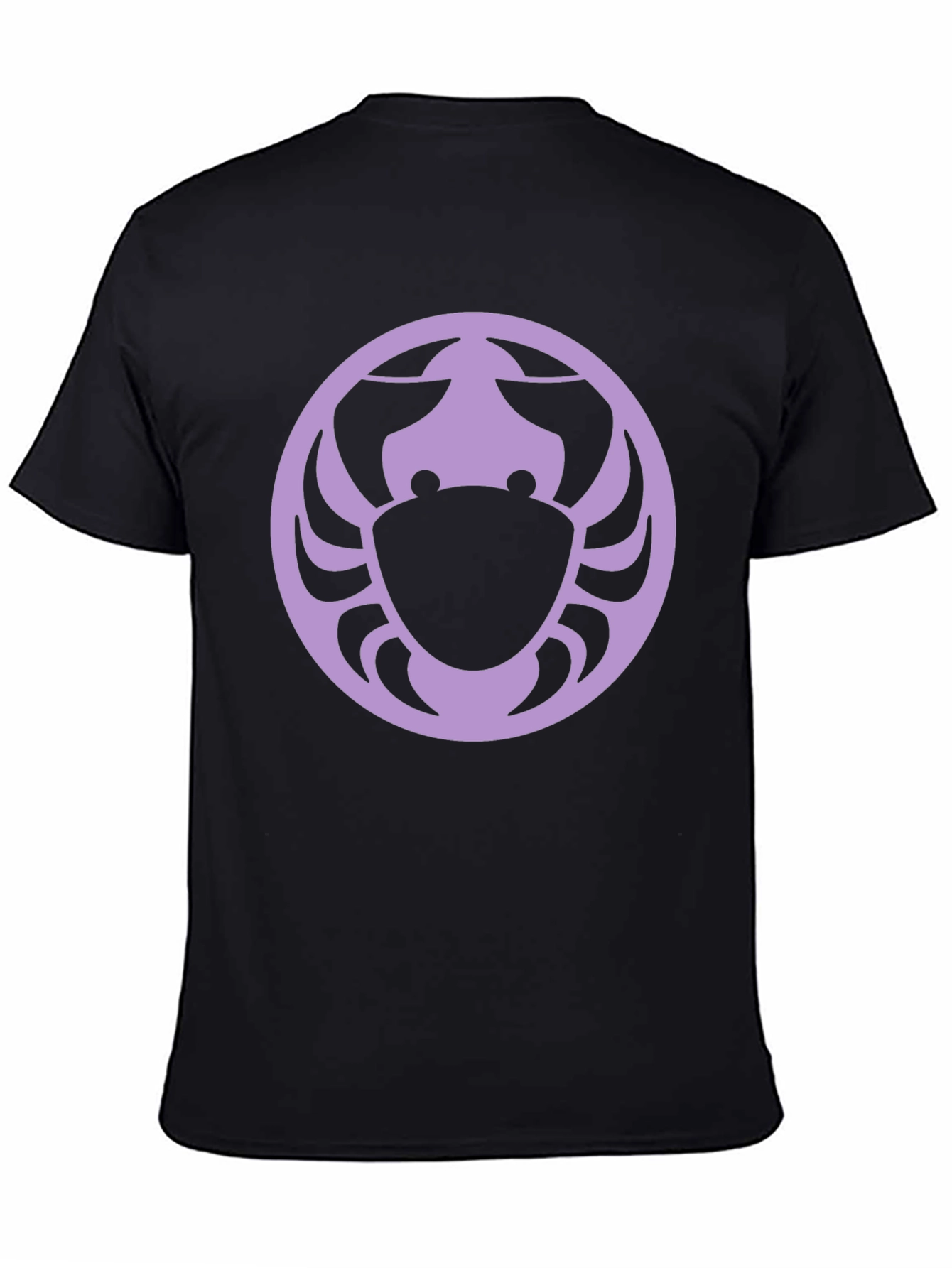 Black T-Shirt with Zodiac Crab Circle