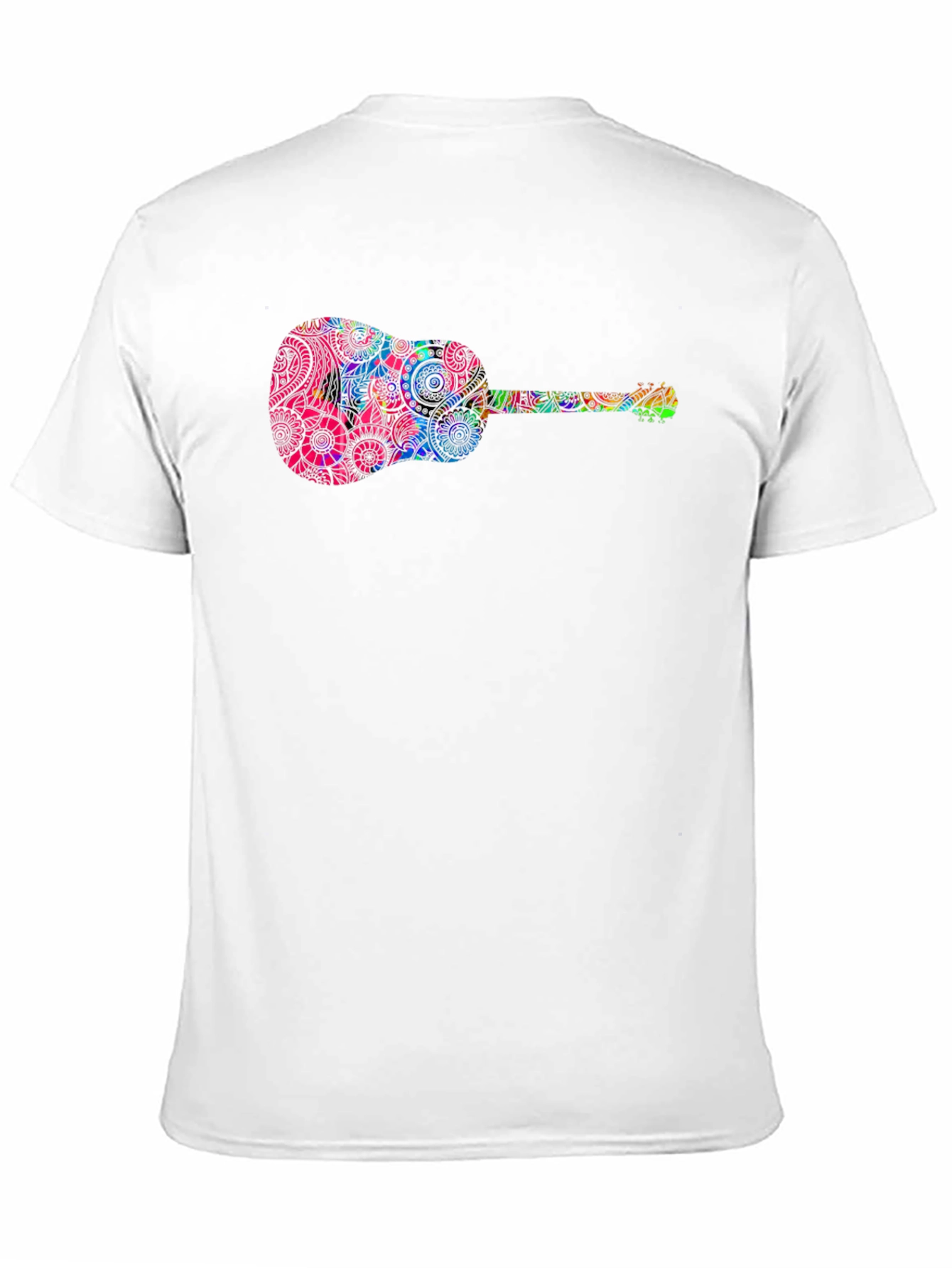 Psychedelic Guitar Graphic Tee - Black