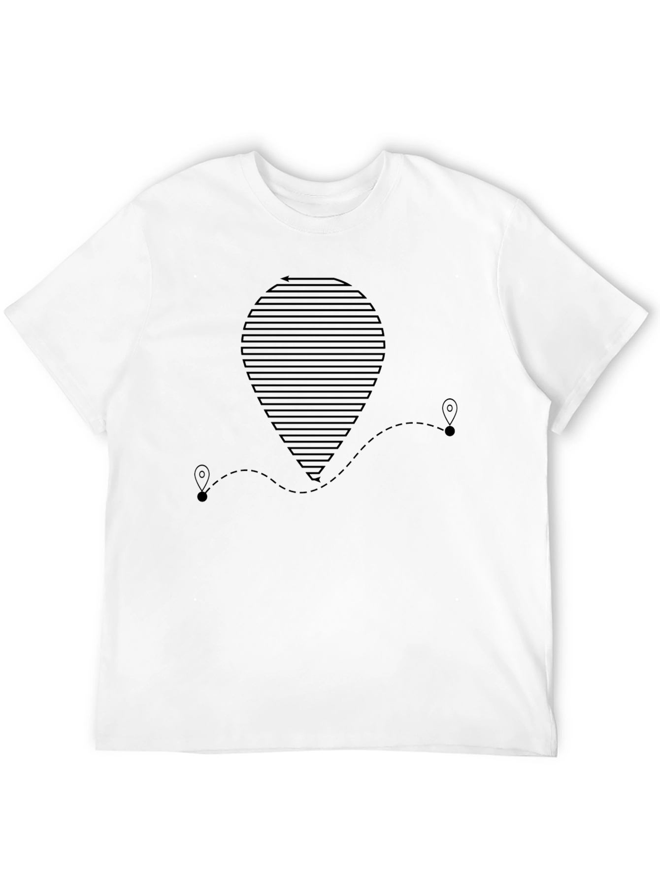Location Route Black T-Shirt - Travel Adventure Style