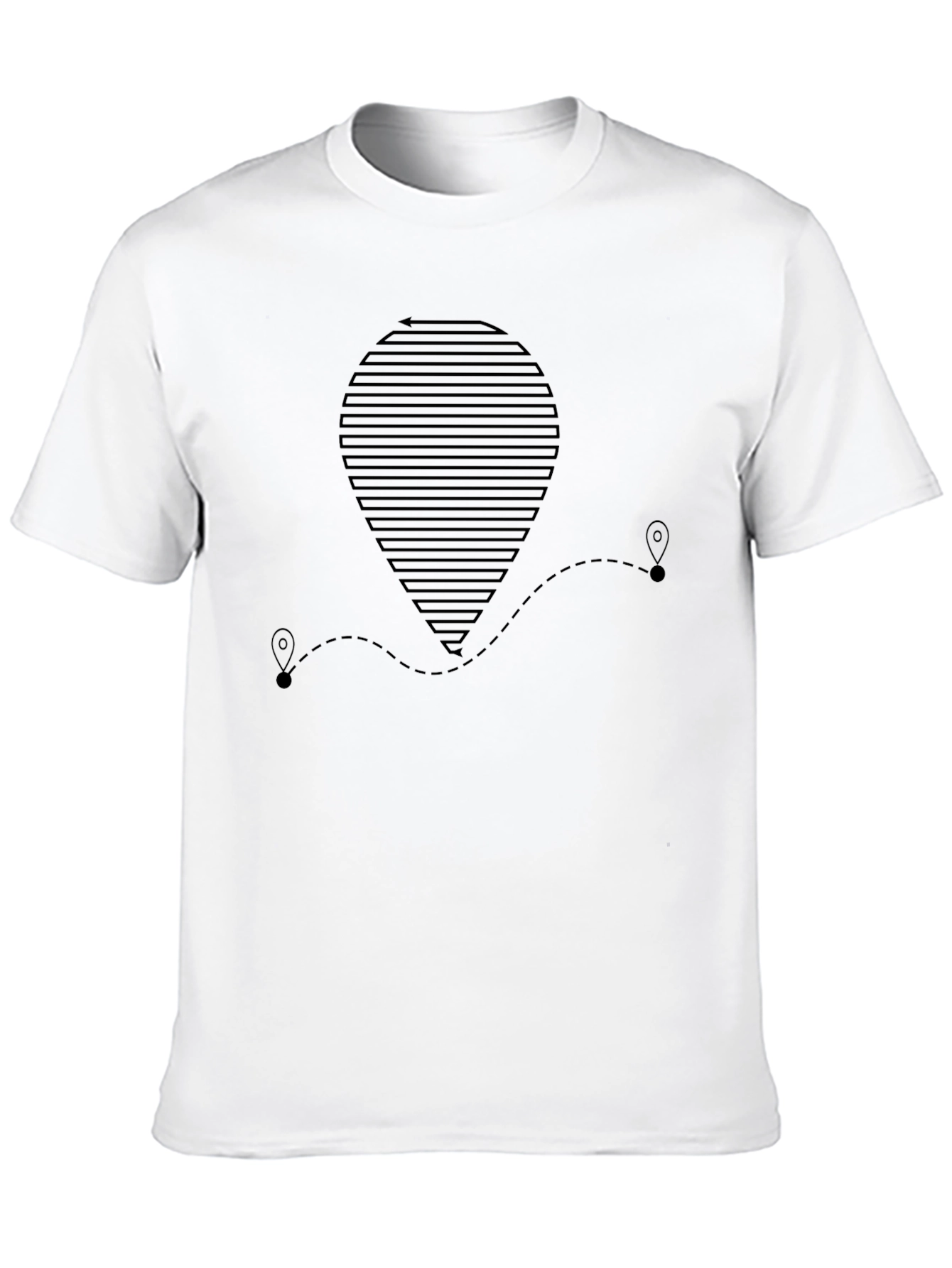 Location Route Black T-Shirt - Travel Adventure Style