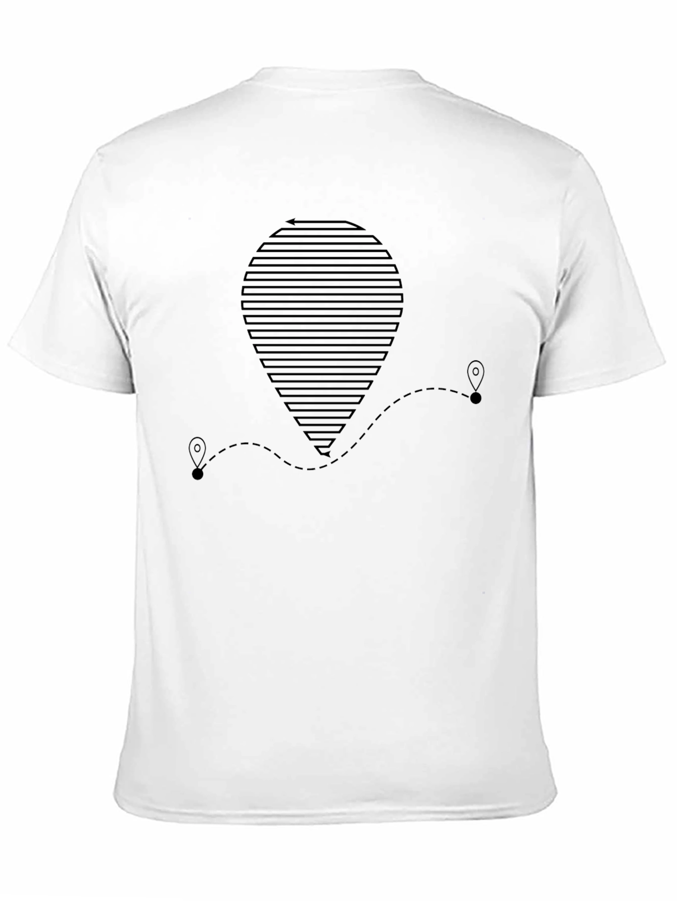 Location Route Black T-Shirt - Travel Adventure Style
