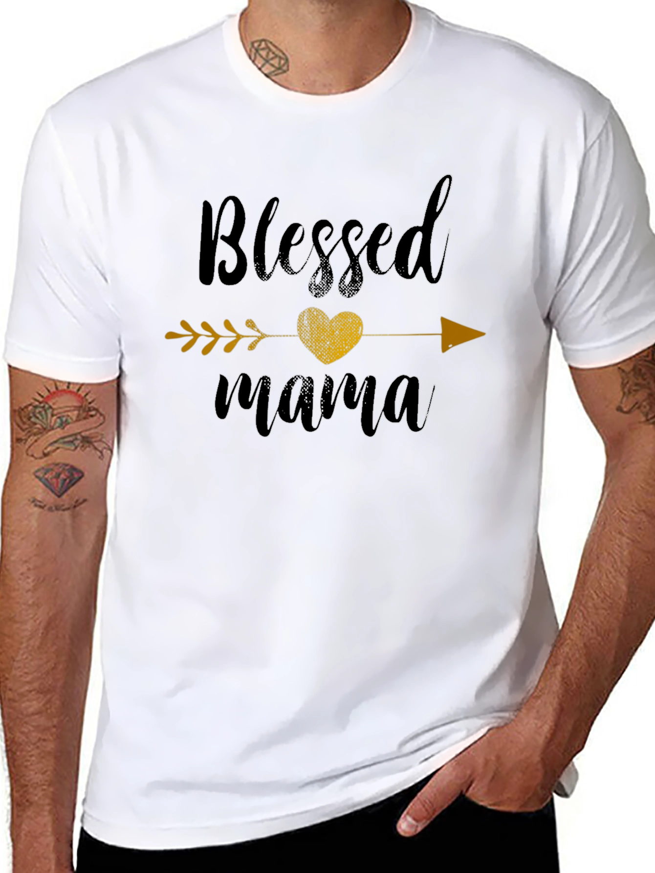 Blessed Mama T-Shirt - Arrow Heart Graphic Tee