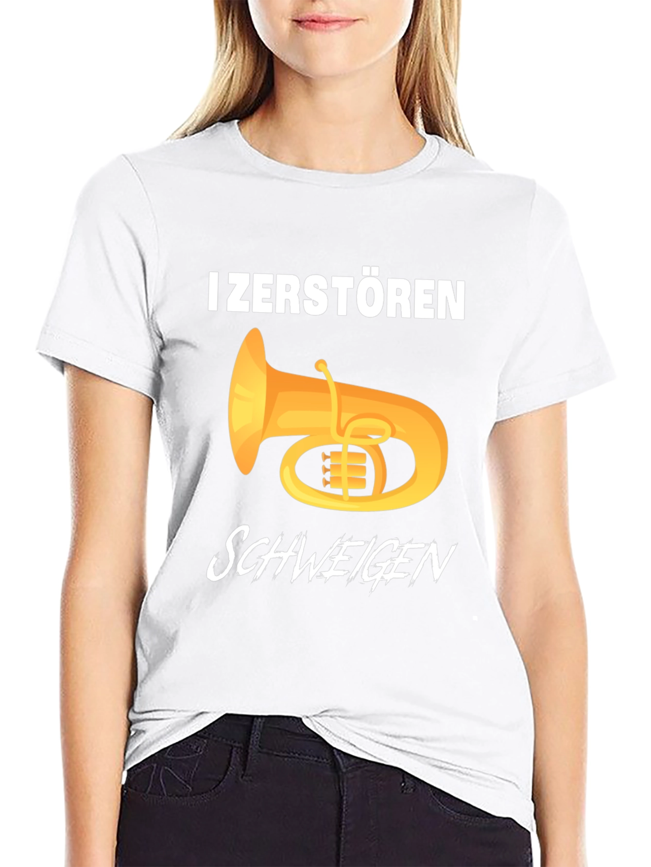 I Zerstoren Schweigen Tuba Player Graphic Tee