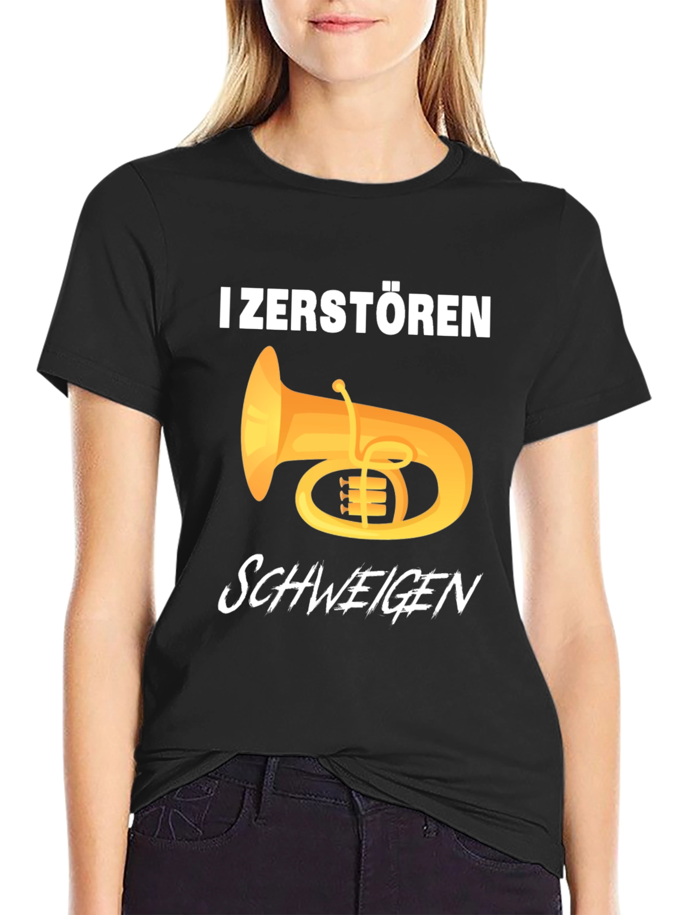 I Zerstoren Schweigen Tuba Player Graphic Tee