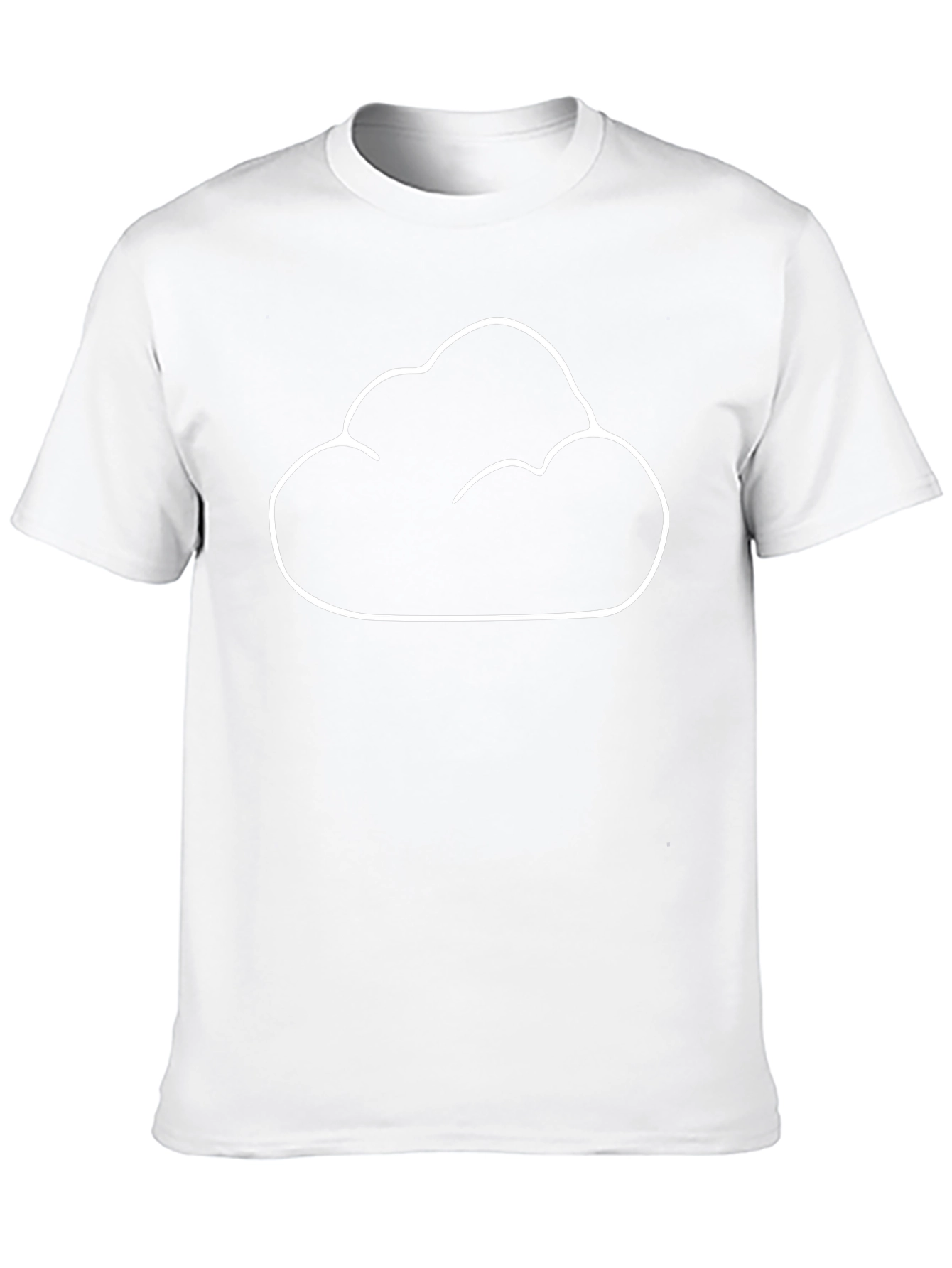 Cloud Outline Graphic Tee - Black Cotton Blend