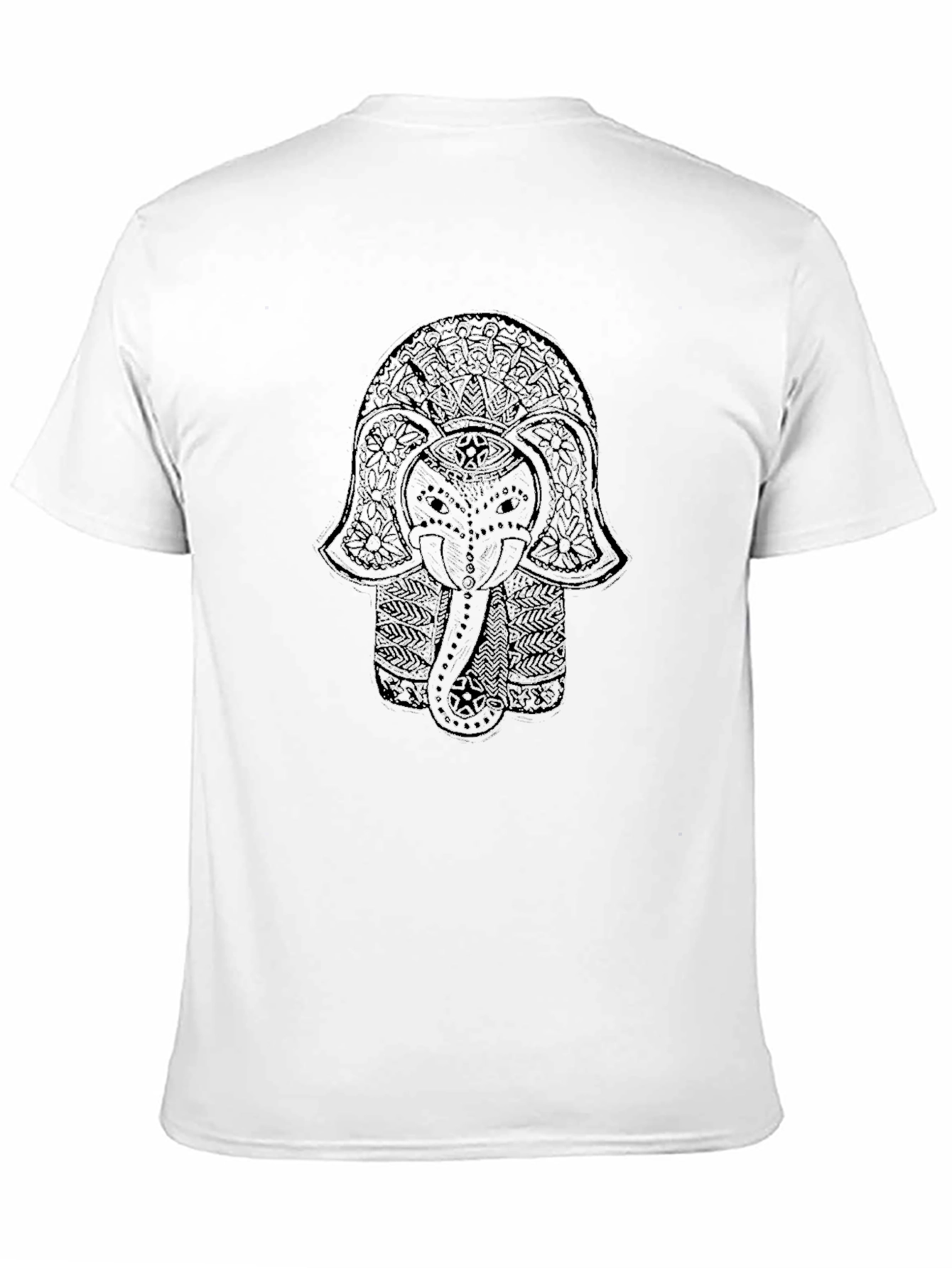 Elephant Mandala Graphic Black T-Shirt
