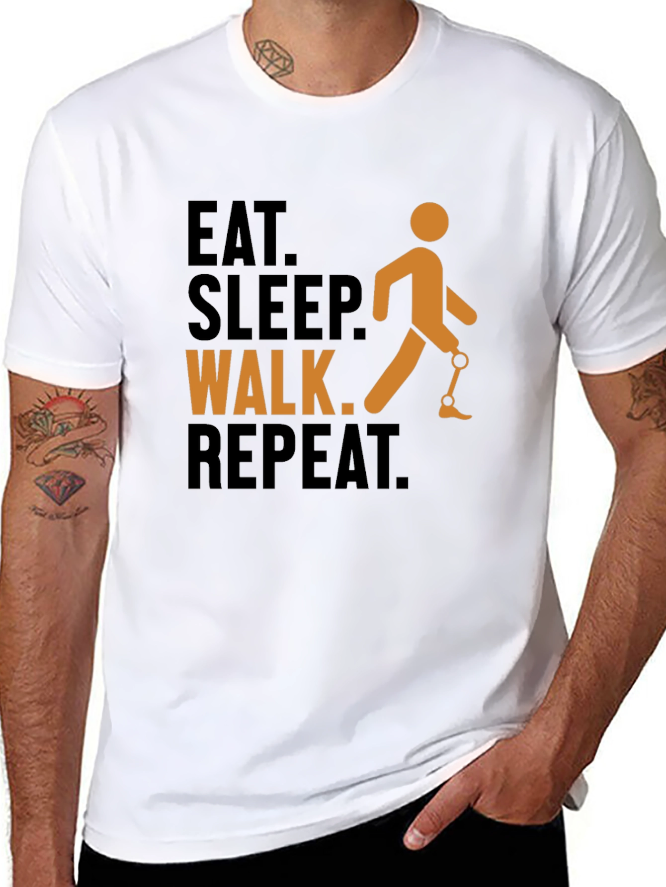 Eat Sleep Walk Repeat Graphic Tee