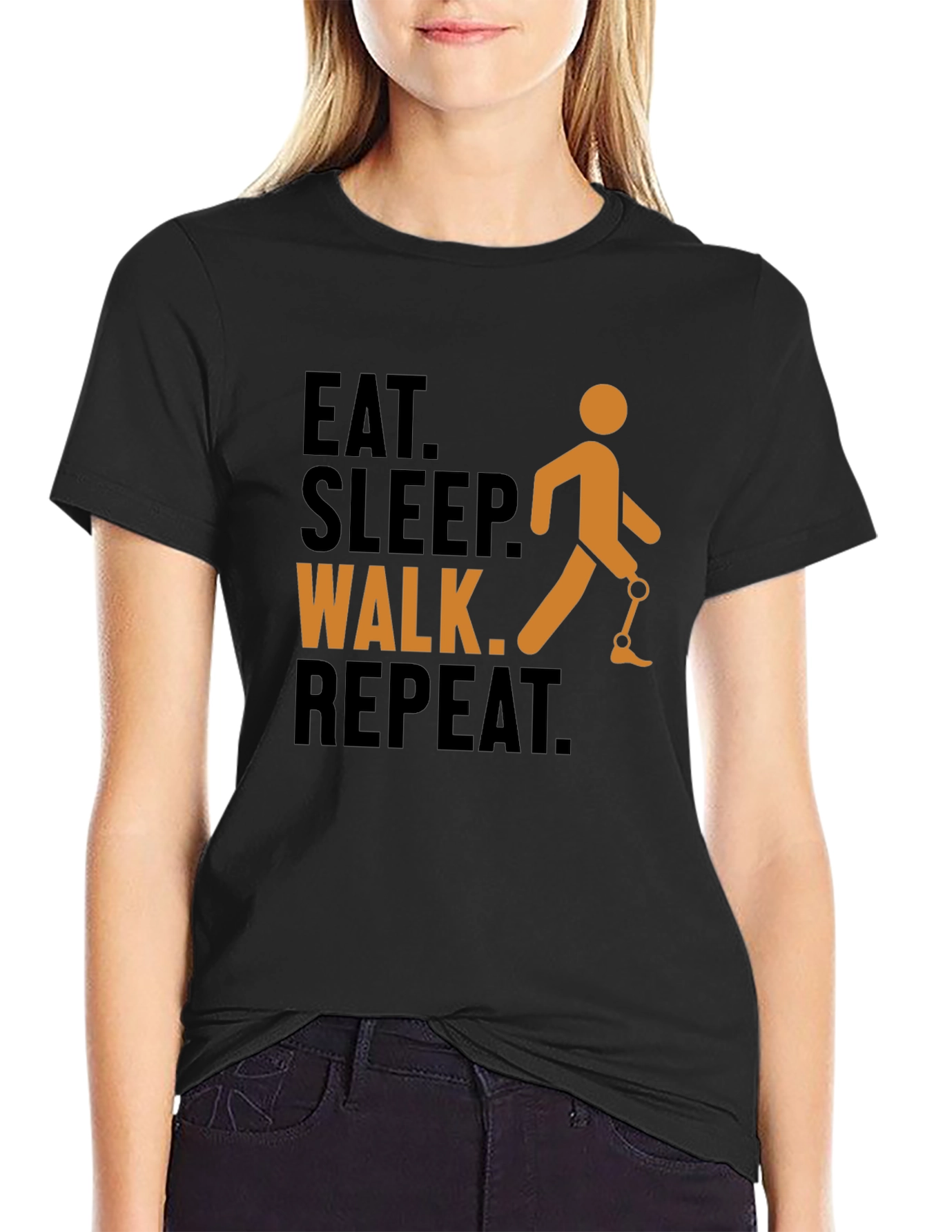 Eat Sleep Walk Repeat Graphic Tee