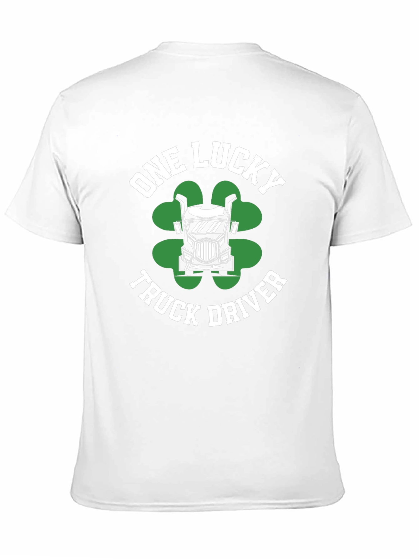 Lucky Truck Driver Black Graphic T-Shirt