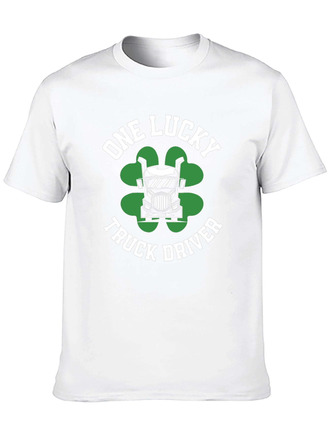 Lucky Truck Driver Black Graphic T-Shirt