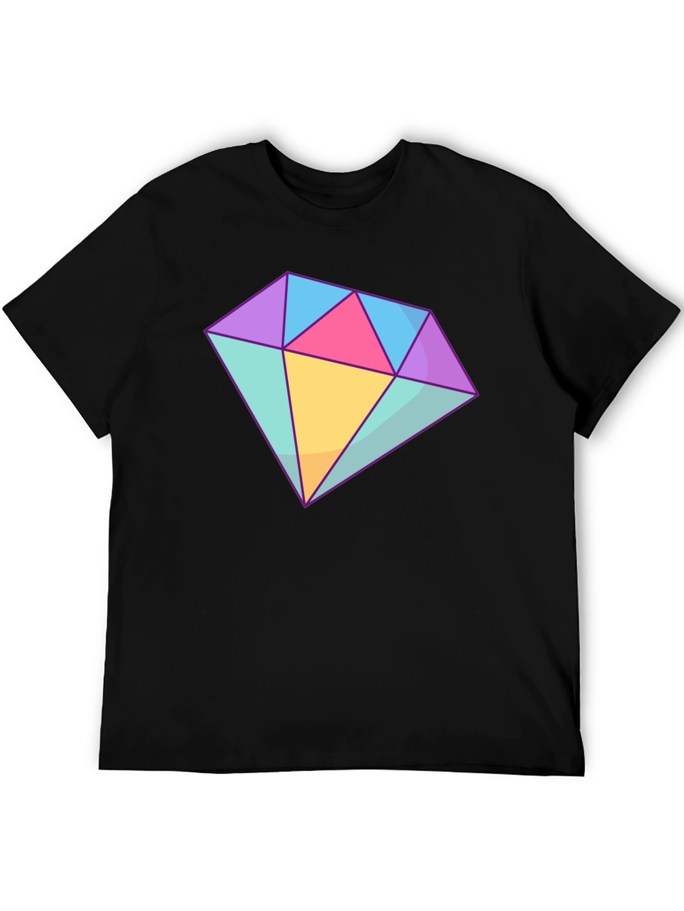 Diamond Graphic Tee - Stylish Cotton Blend T-Shirt