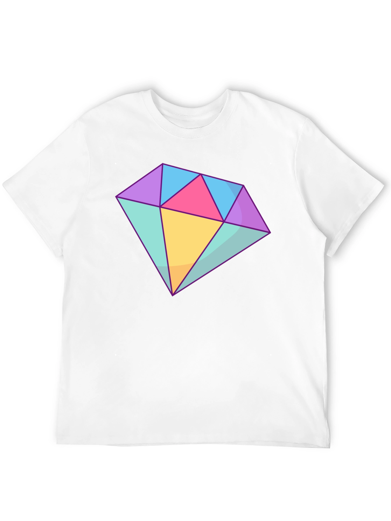 Diamond Graphic Tee - Stylish Cotton Blend T-Shirt