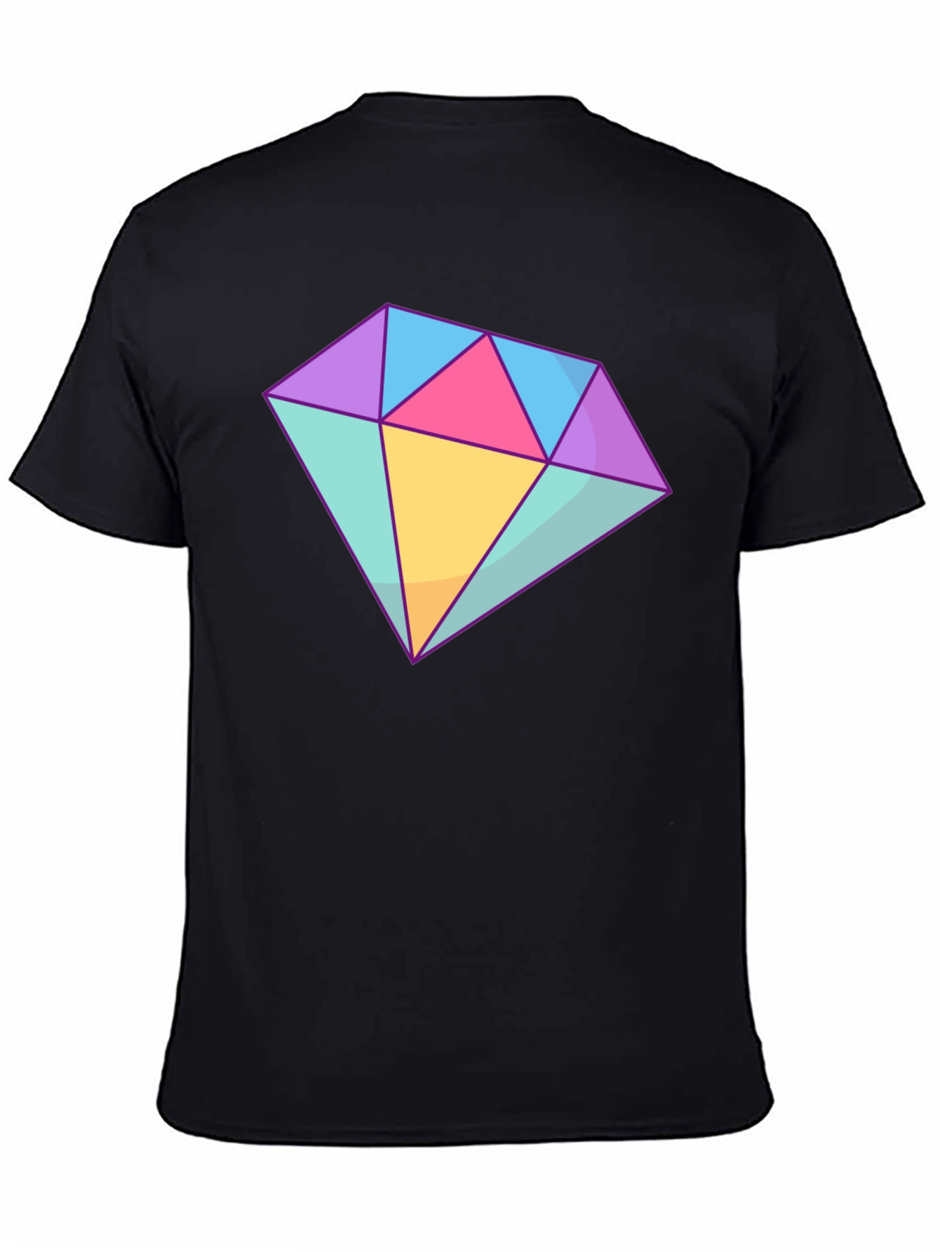 Diamond Graphic Tee - Stylish Cotton Blend T-Shirt