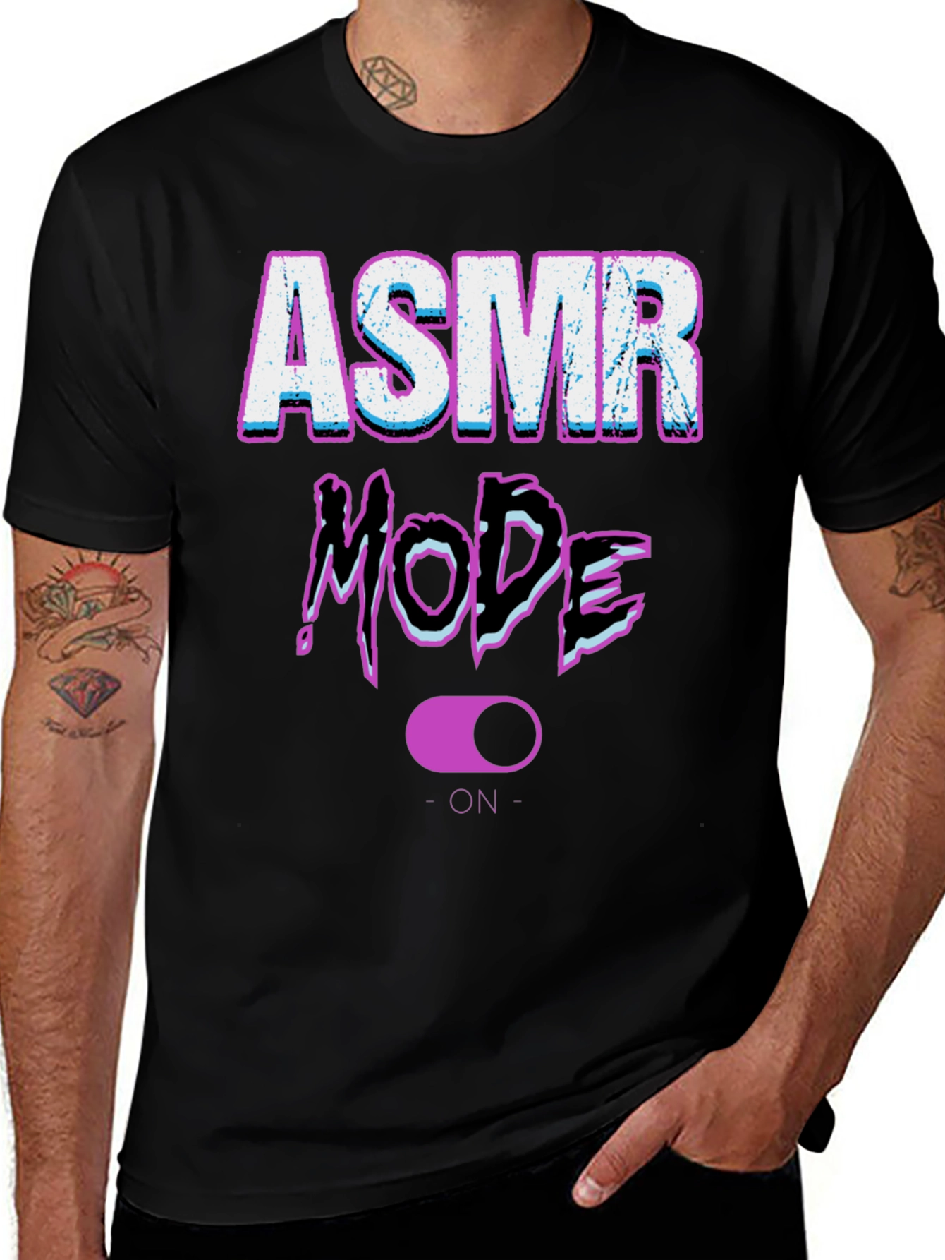 ASMR Mode On Black T-Shirt