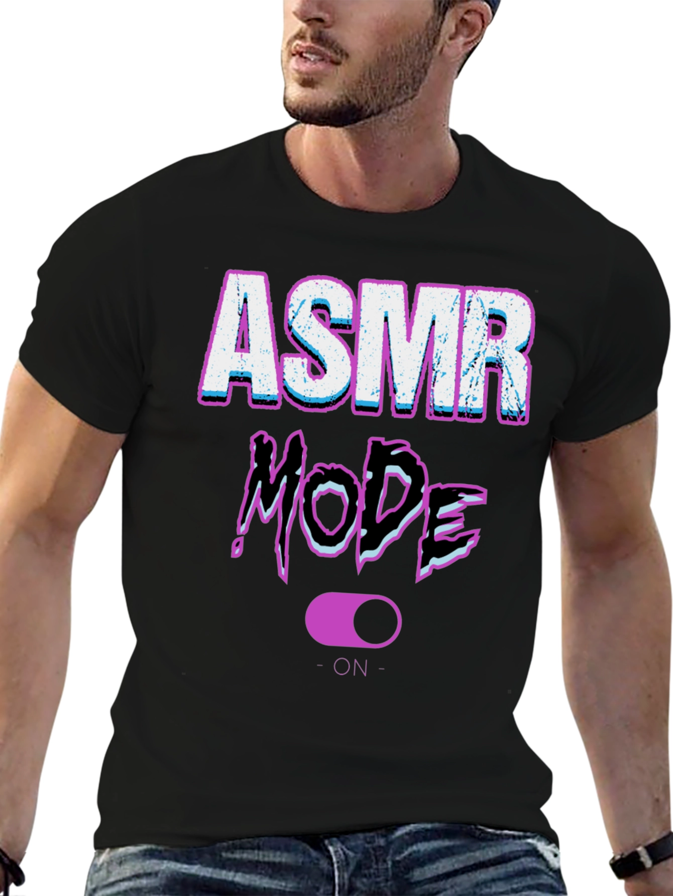 ASMR Mode On Black T-Shirt