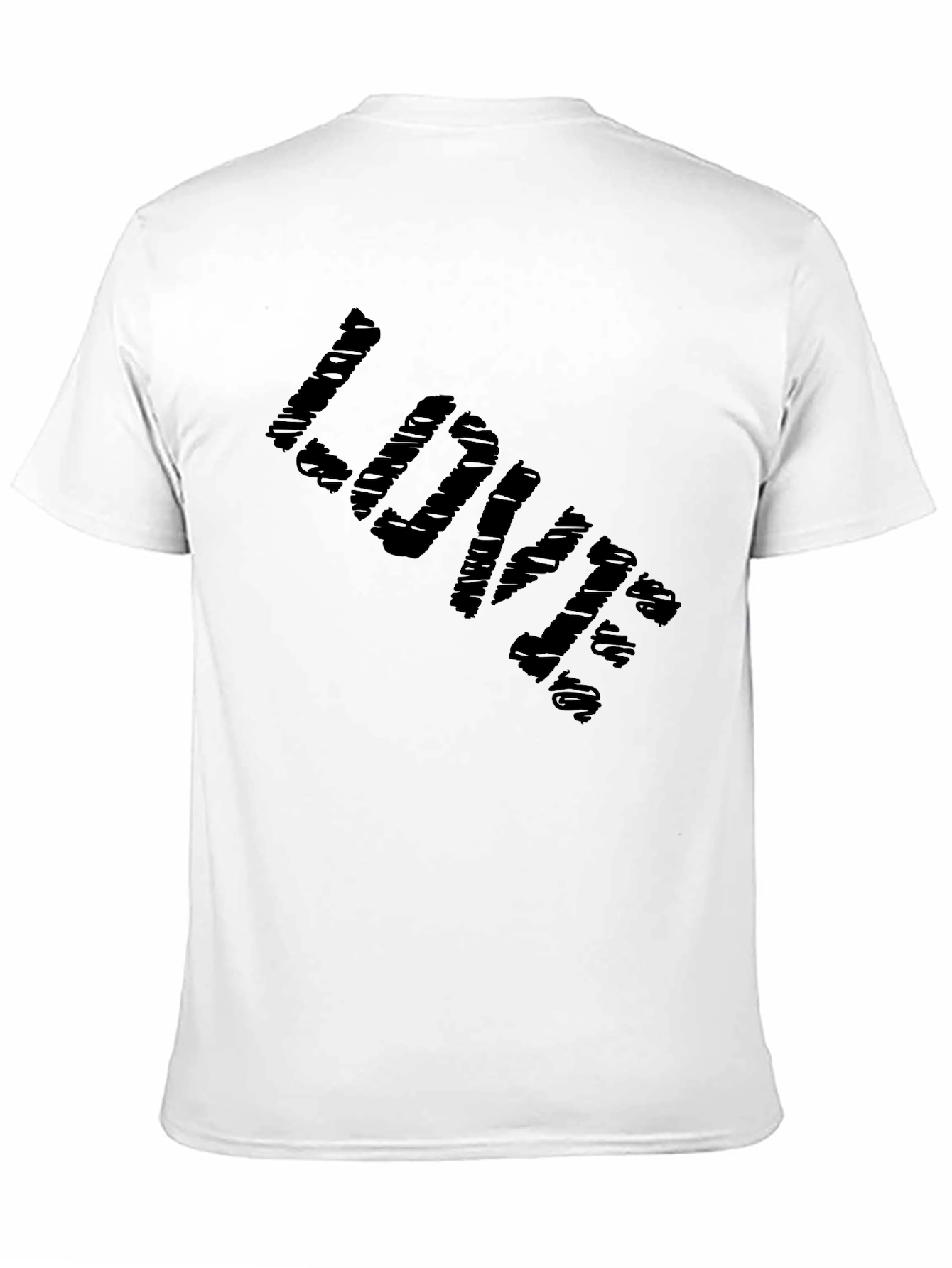 Love Distressed Black Graphic T-Shirt