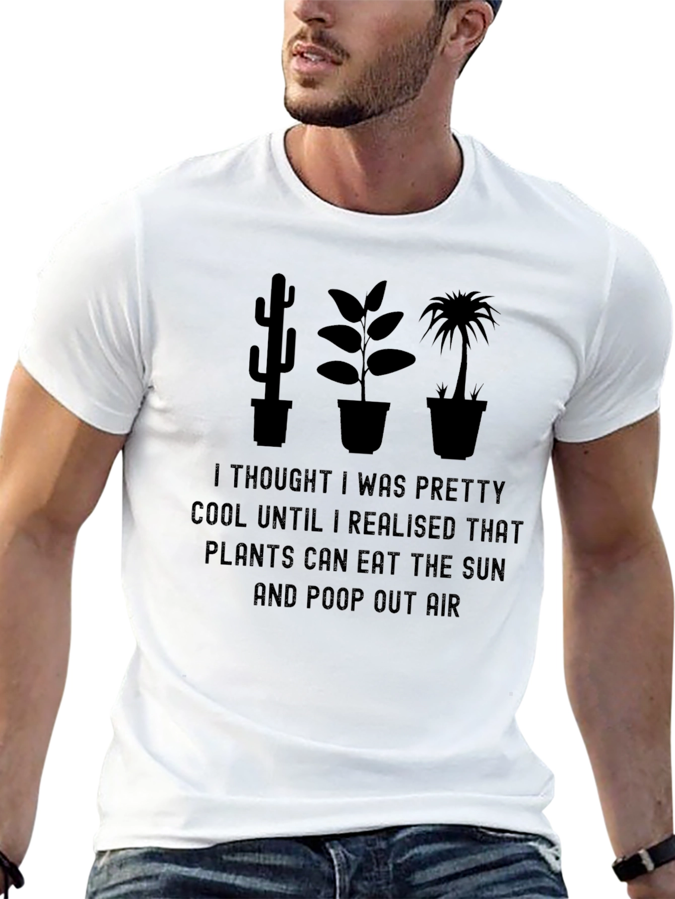 Funny Plant Lover T-Shirt - Eat Sun Poop Air