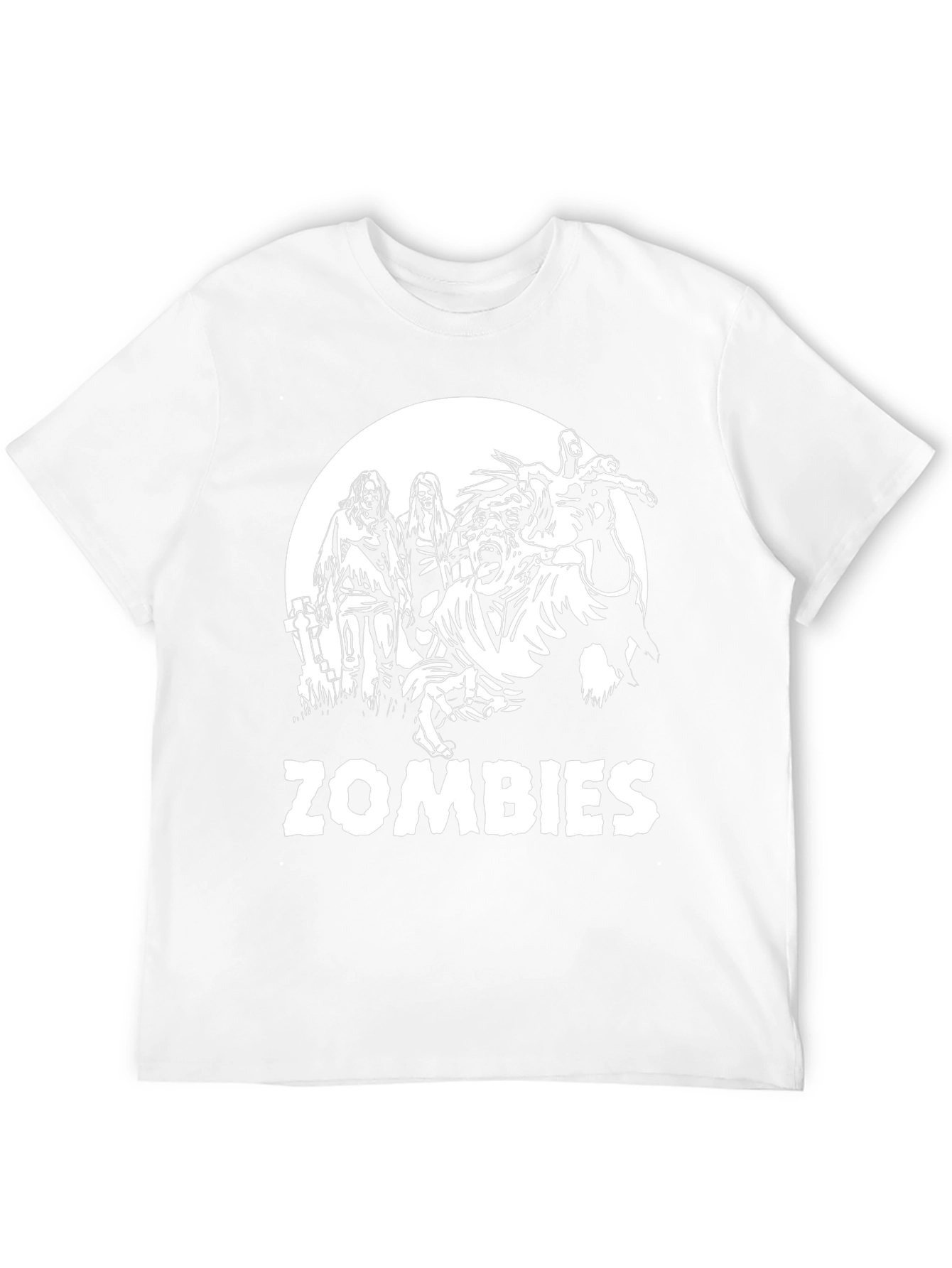 Zombies Graphic Print T-Shirt - Black