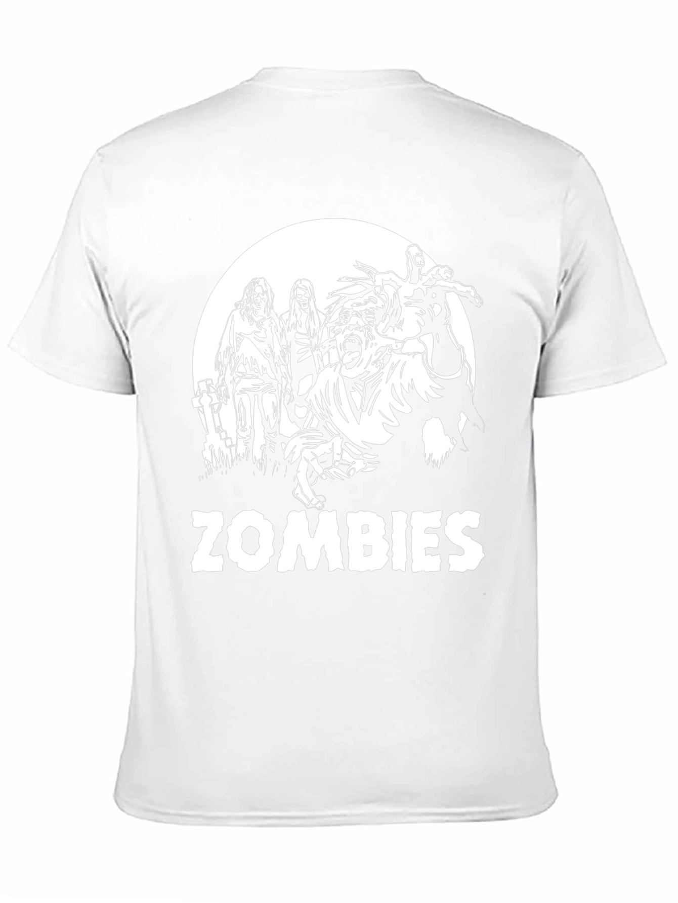 Zombies Graphic Print T-Shirt - Black