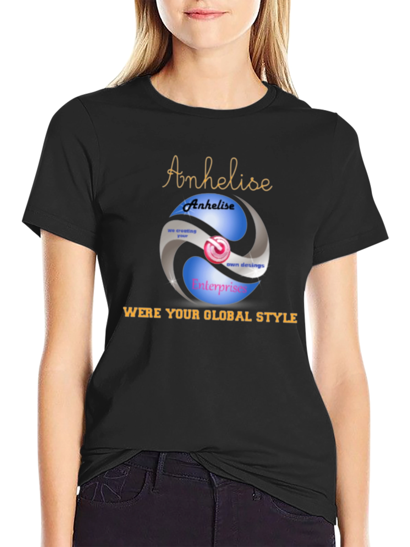 Global Style Black Graphic Tee