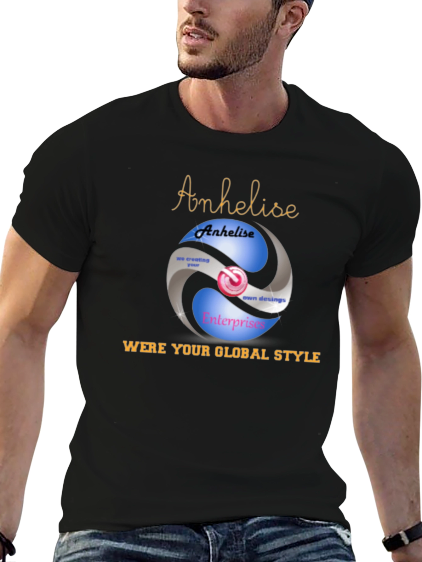 Global Style Black Graphic Tee