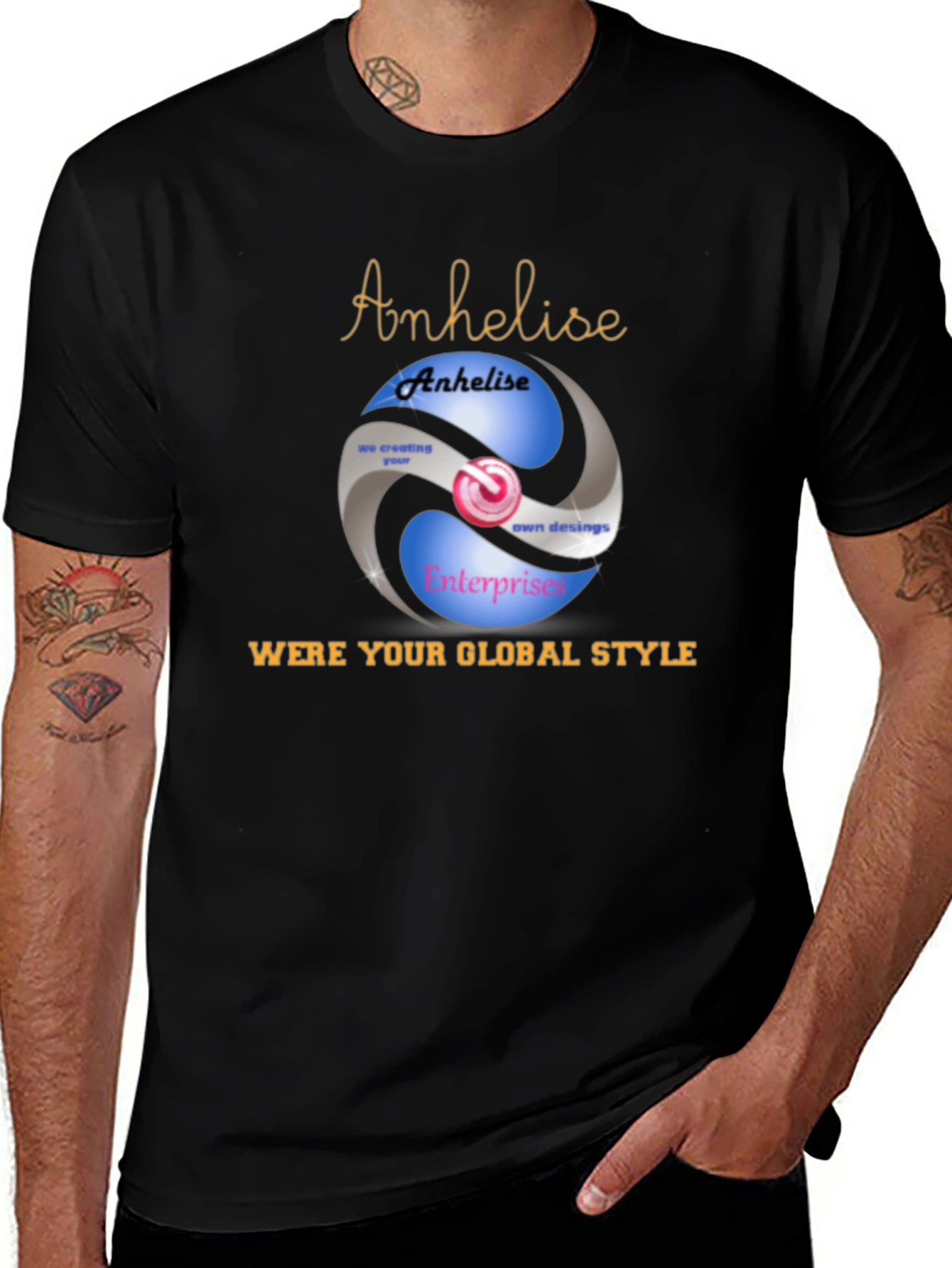 Global Style Black Graphic Tee