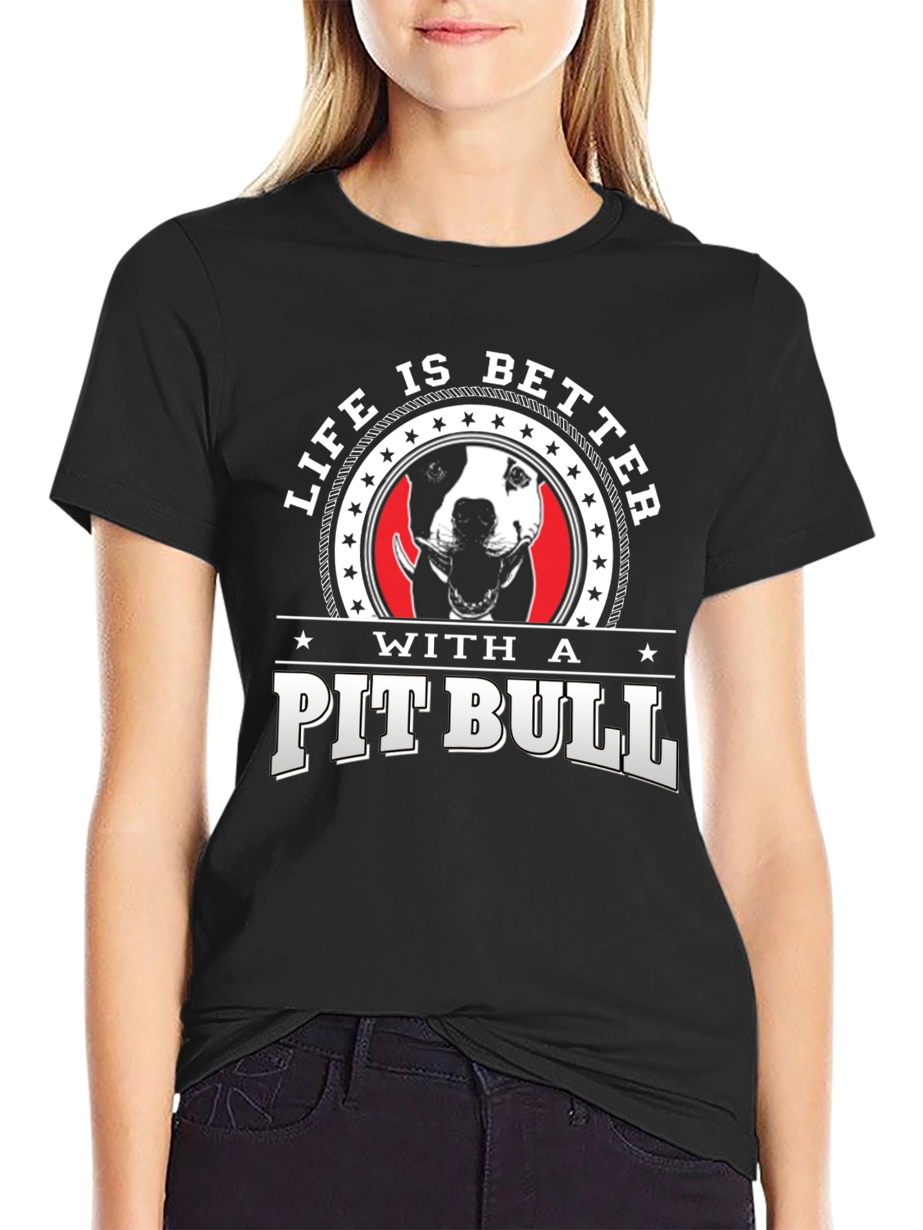 Life is Better with a Pit Bull T-Shirt