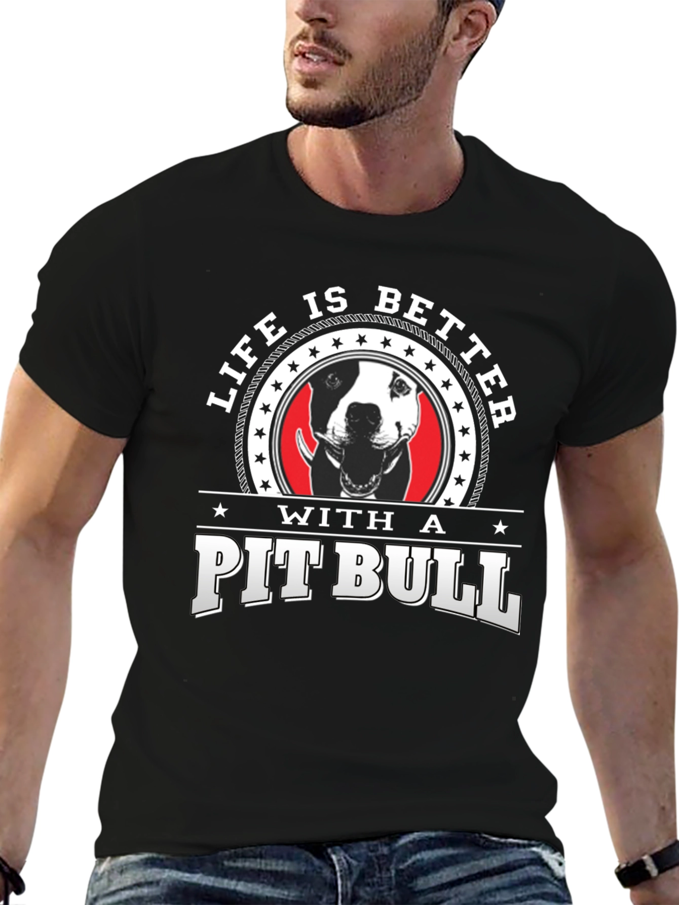 Life is Better with a Pit Bull T-Shirt
