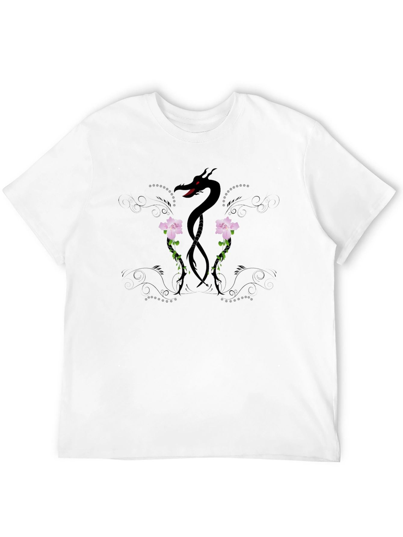 Dragon & Roses Black T-Shirt