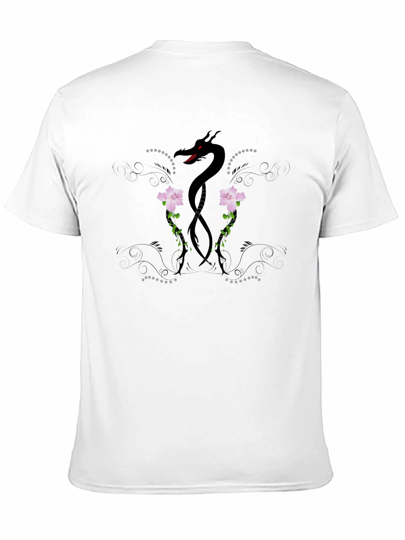 Dragon & Roses Black T-Shirt