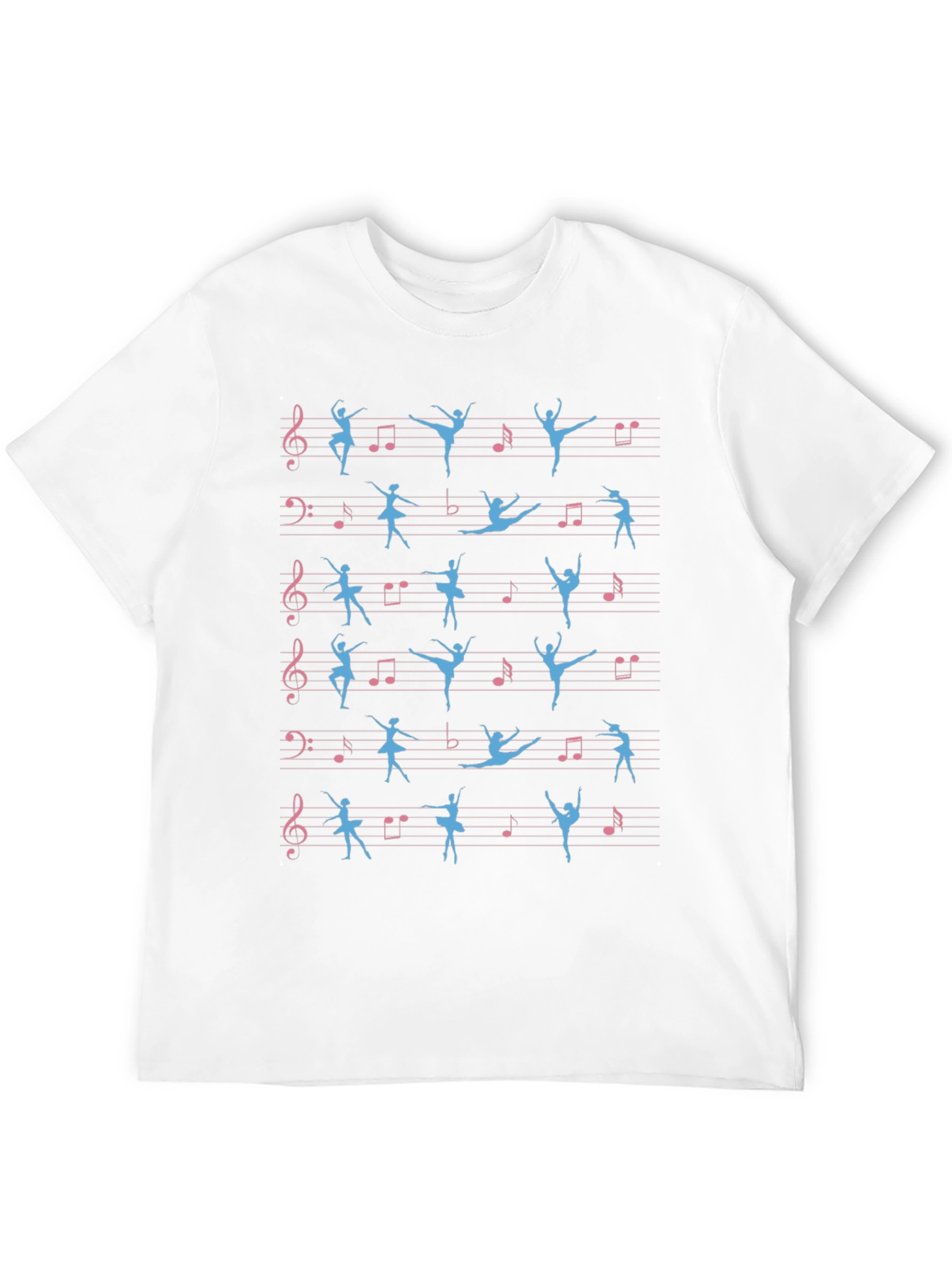 Ballet & Music Tee - Dancer Sheet Music Shirt