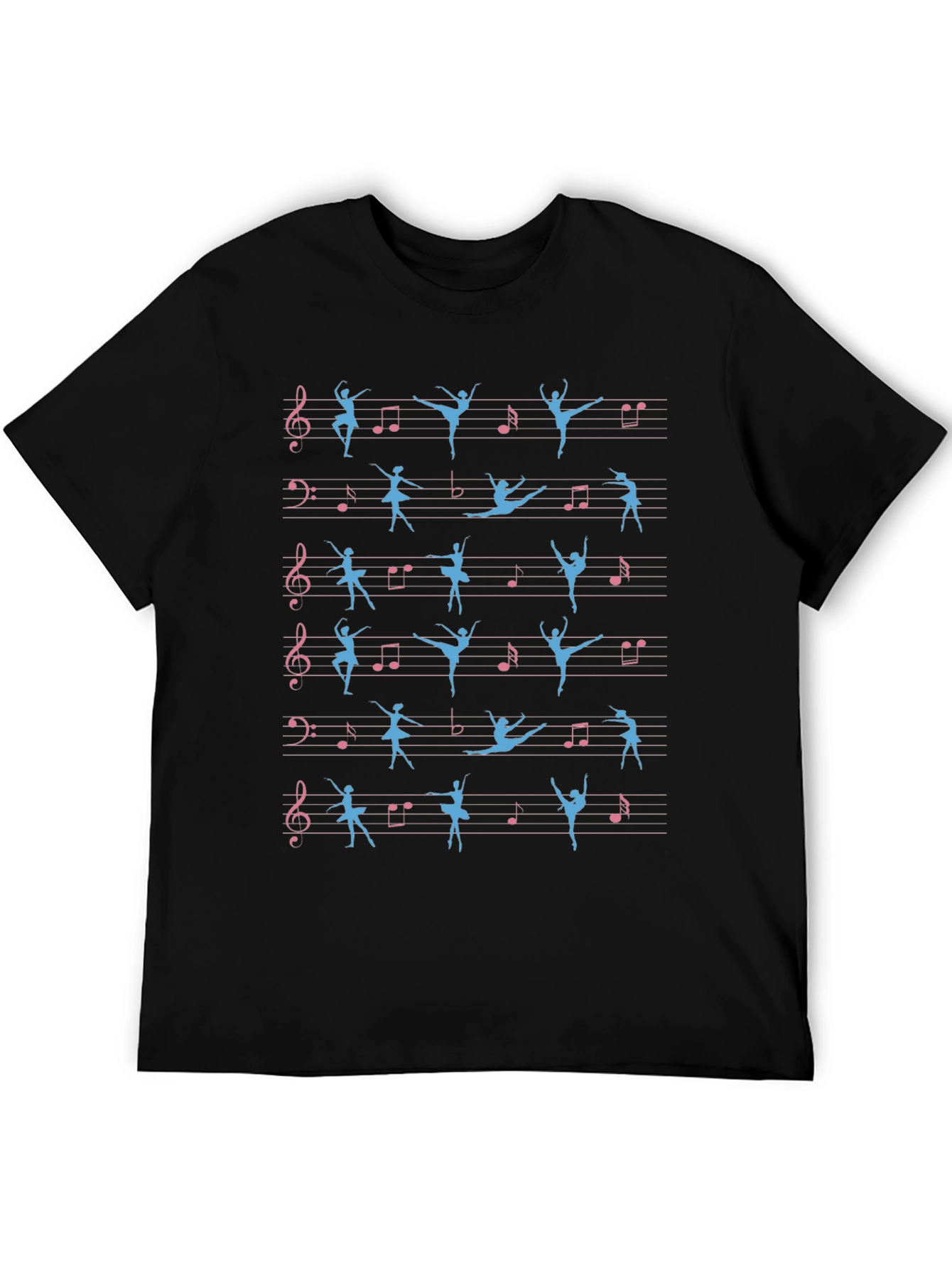Ballet & Music Tee - Dancer Sheet Music Shirt