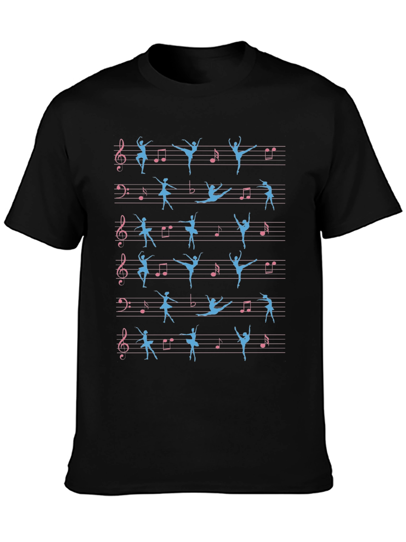 Ballet & Music Tee - Dancer Sheet Music Shirt