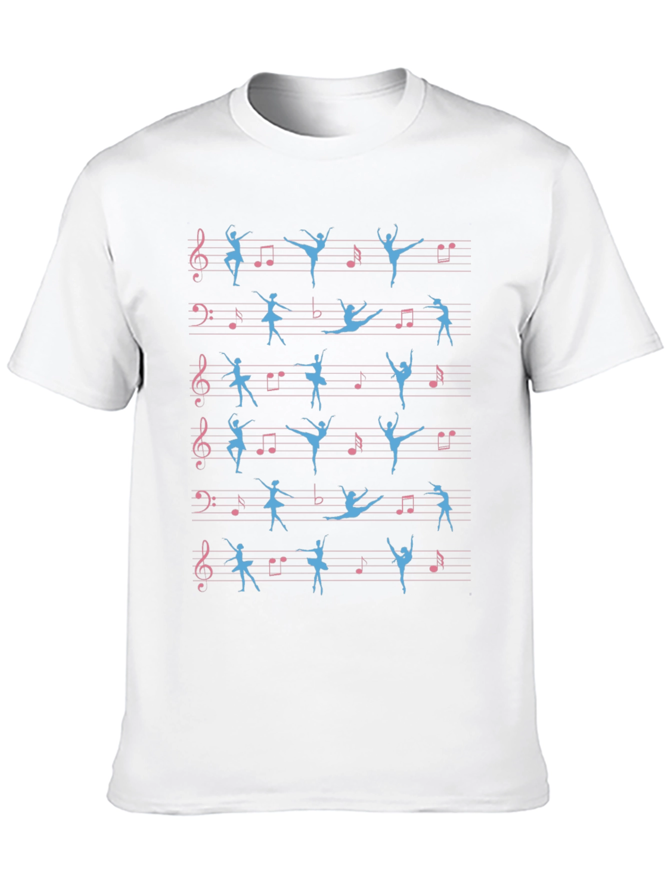 Ballet & Music Tee - Dancer Sheet Music Shirt