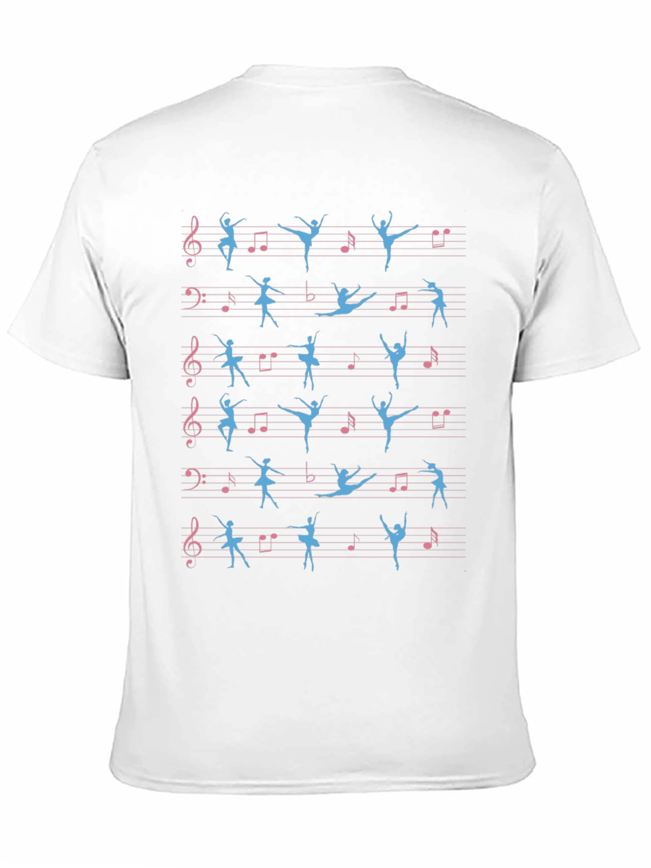 Ballet & Music Tee - Dancer Sheet Music Shirt