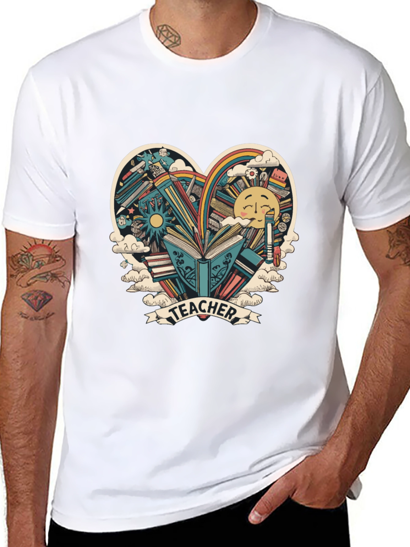 Teacher Heart Graphic Tee
