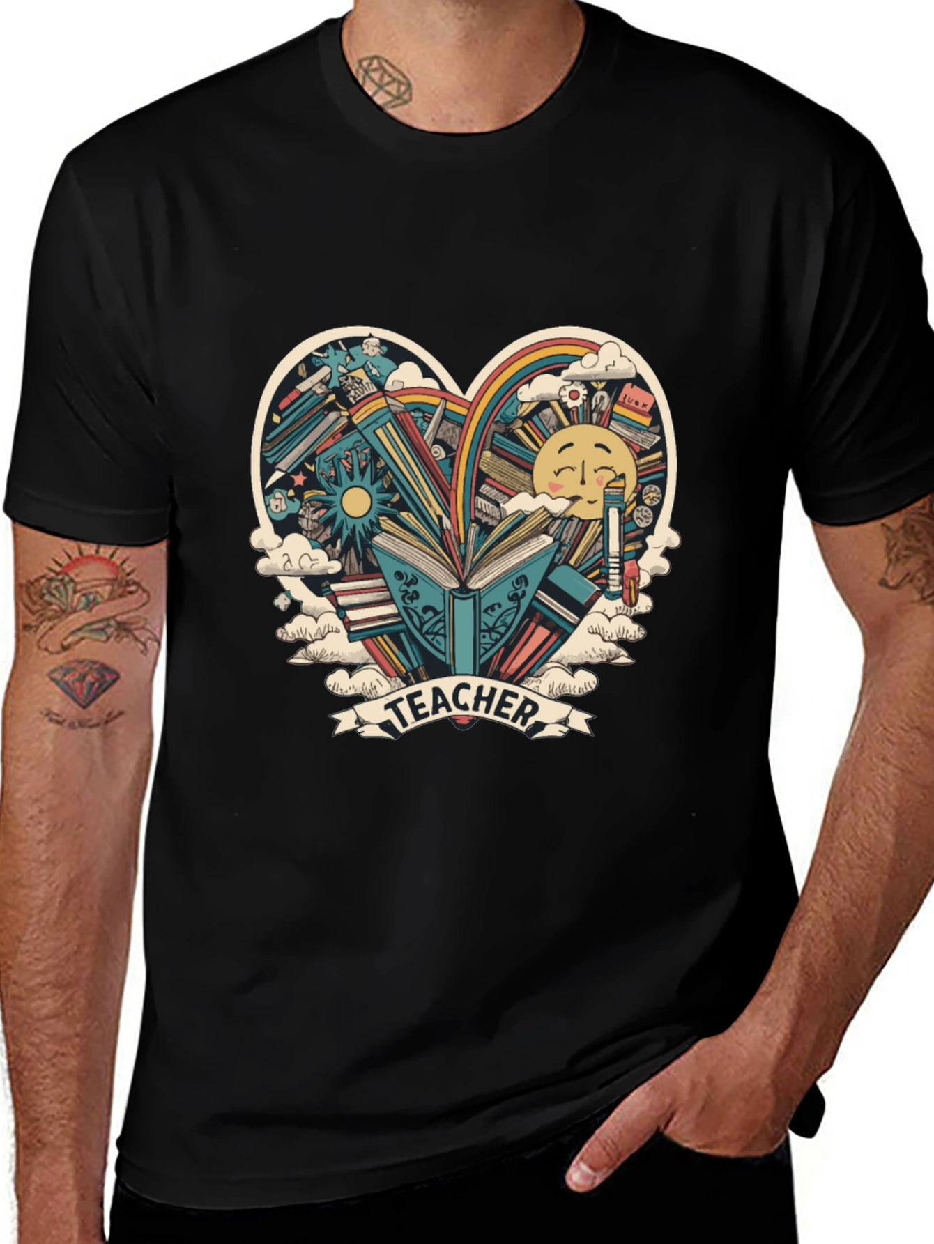 Teacher Heart Graphic Tee