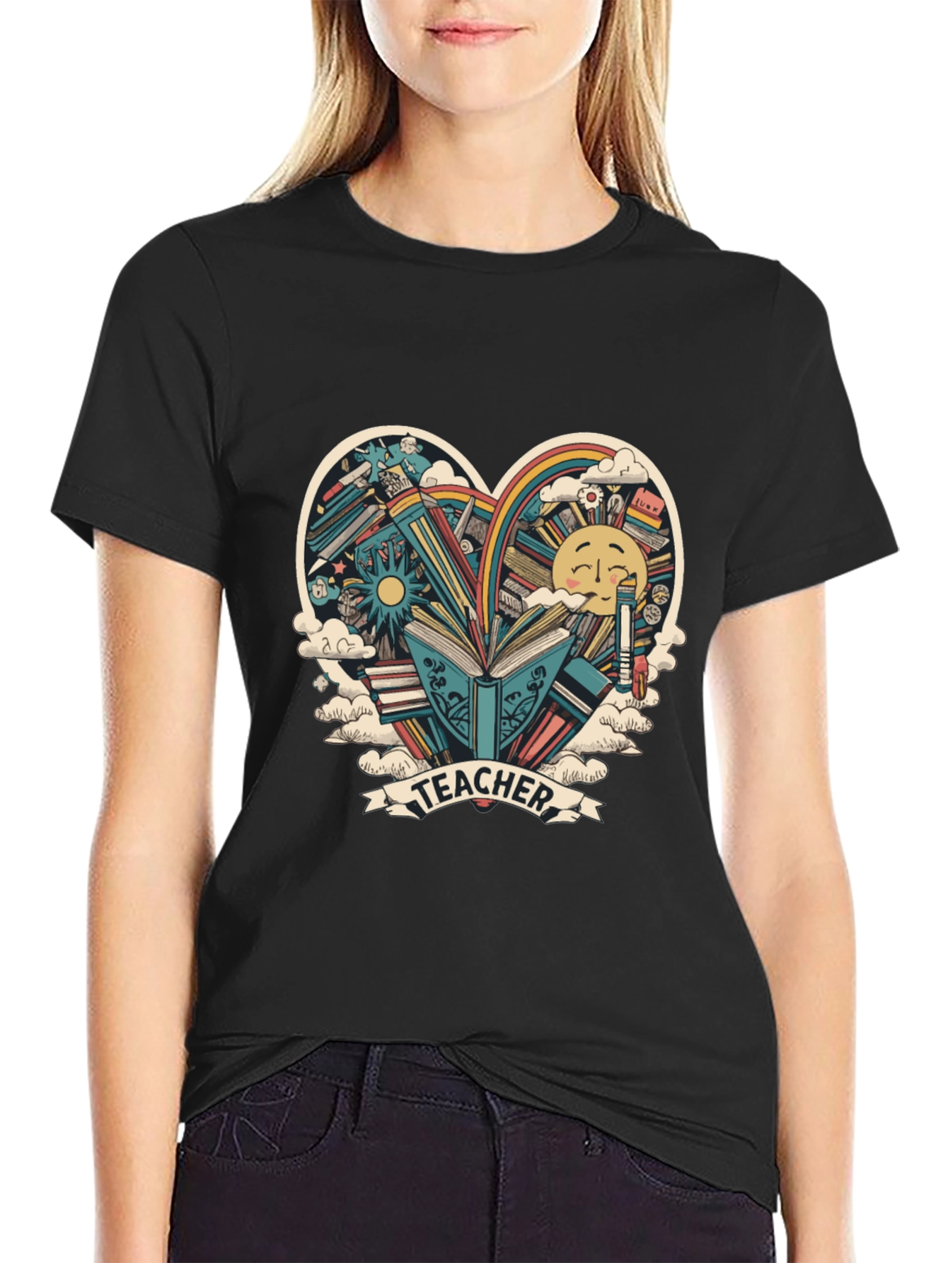 Teacher Heart Graphic Tee