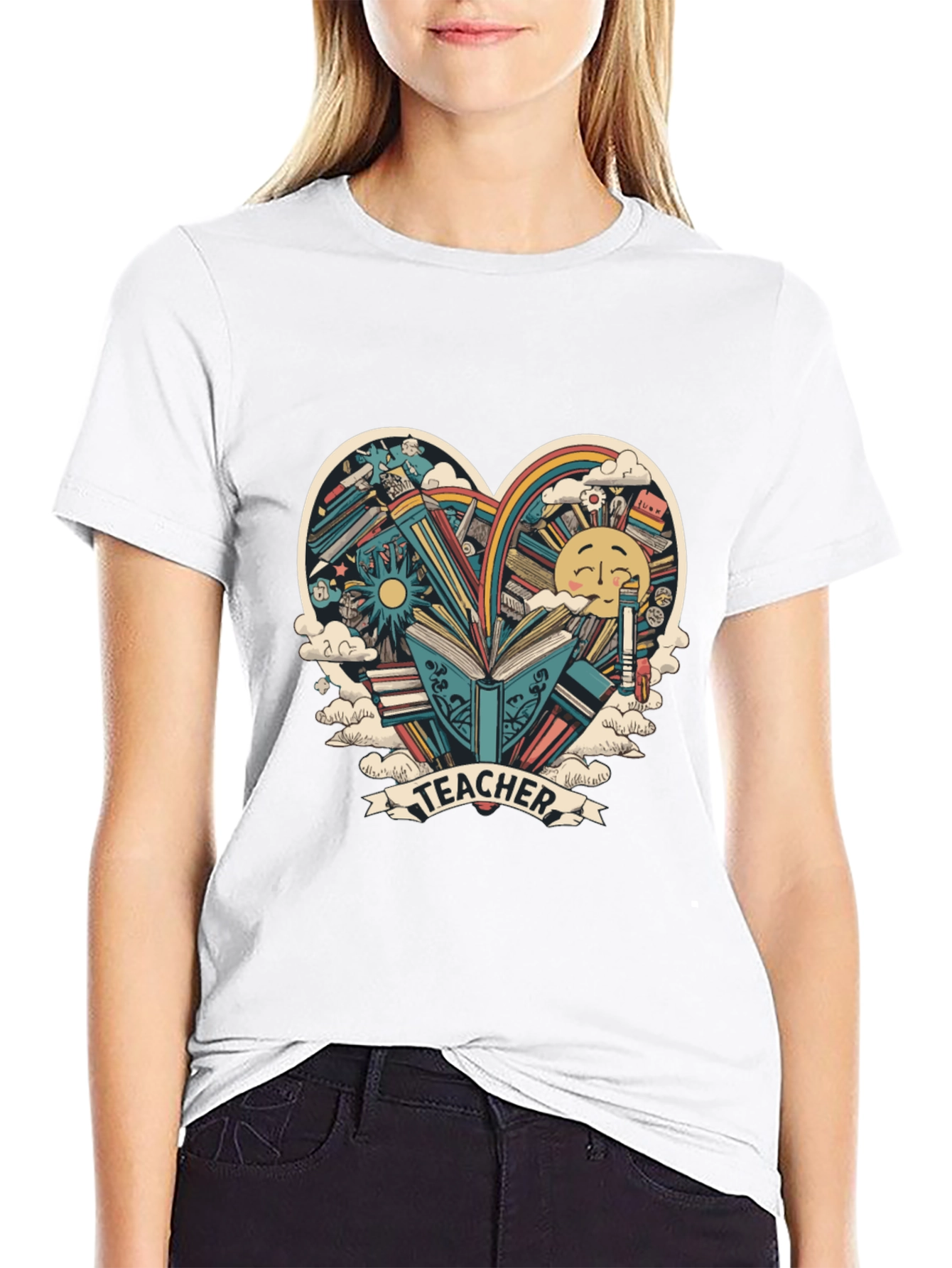 Teacher Heart Graphic Tee