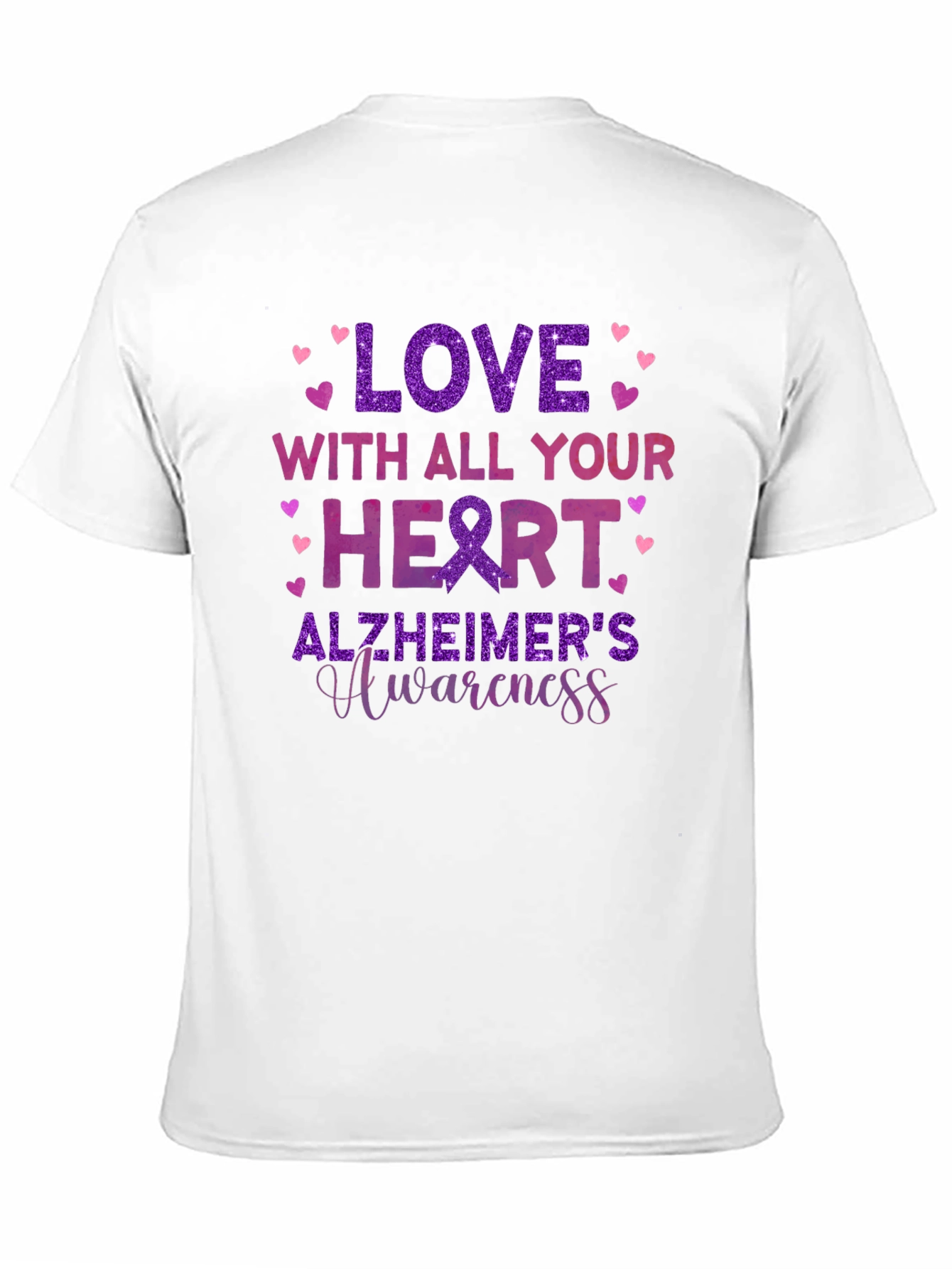 Love with All Your Heart Alzheimers Awareness T-Shirt