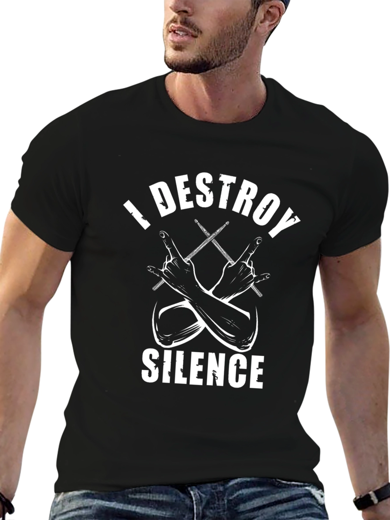 I Destroy Silence Drummer T-Shirt
