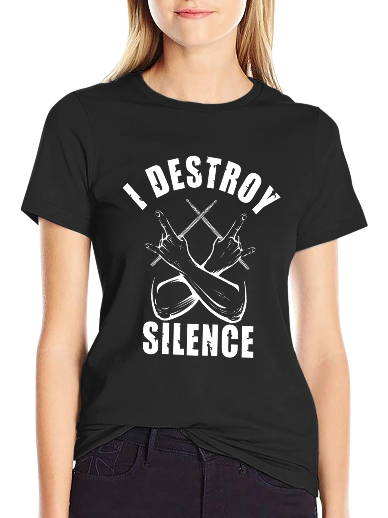 I Destroy Silence Drummer T-Shirt