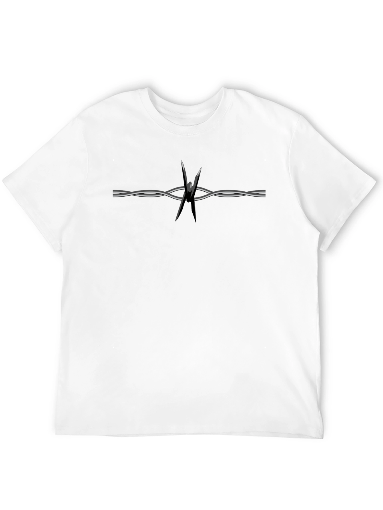 Barbed Wire Graphic Black T-Shirt