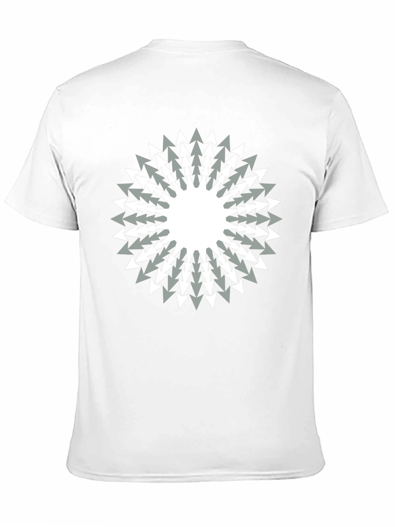 Geometric Arrow Burst Graphic Black T-Shirt