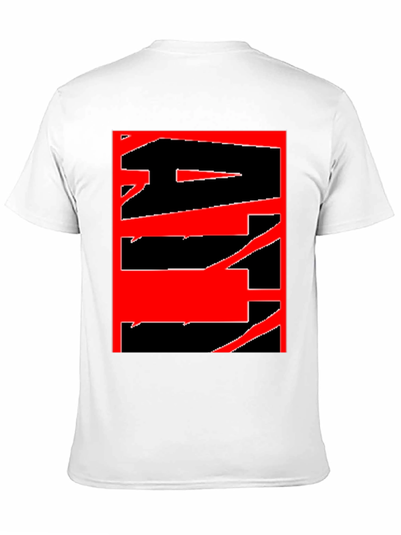 Abstract Graphic Tee - Bold Red & Black Design