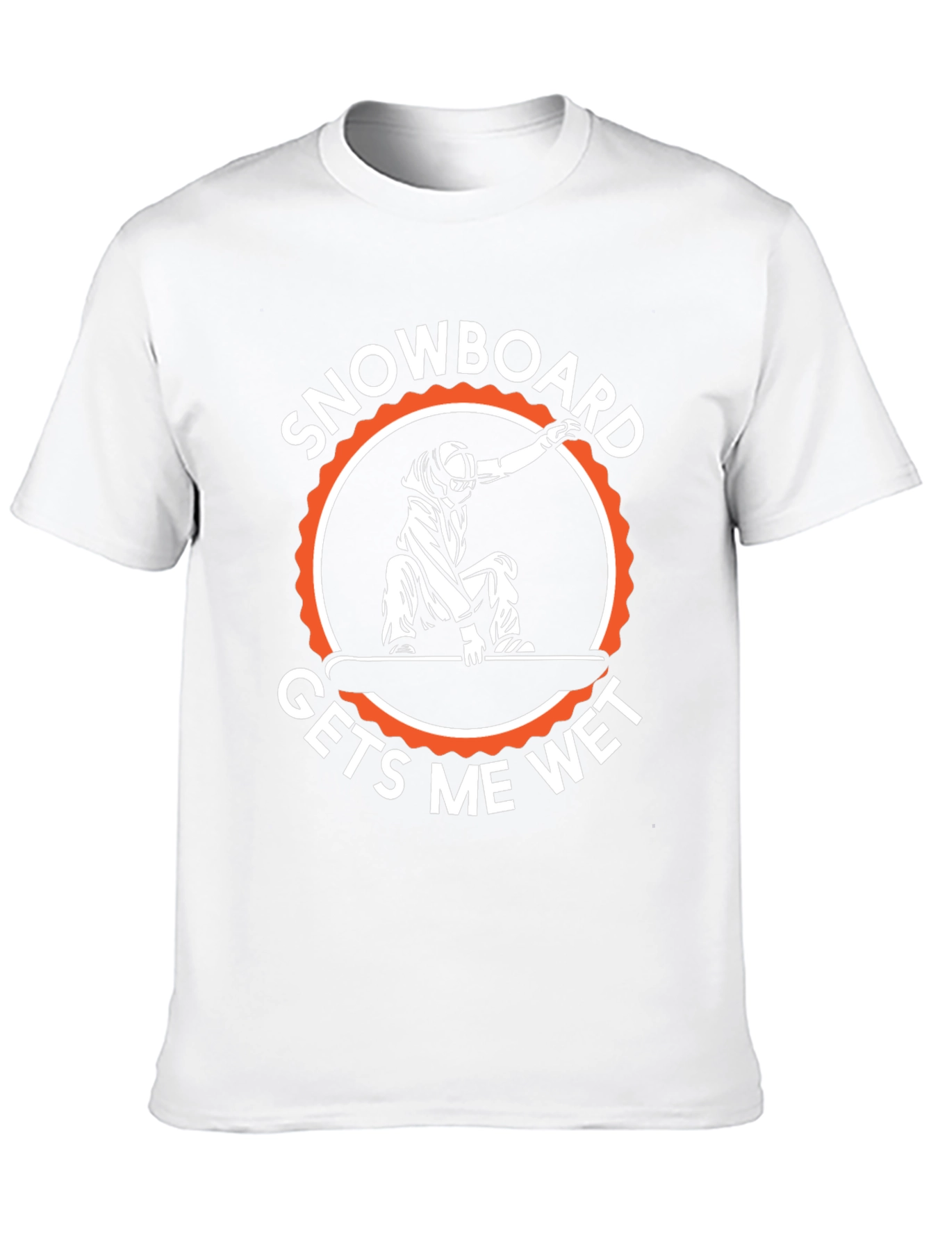 Snowboard Gets Me Wet Black Graphic Tee