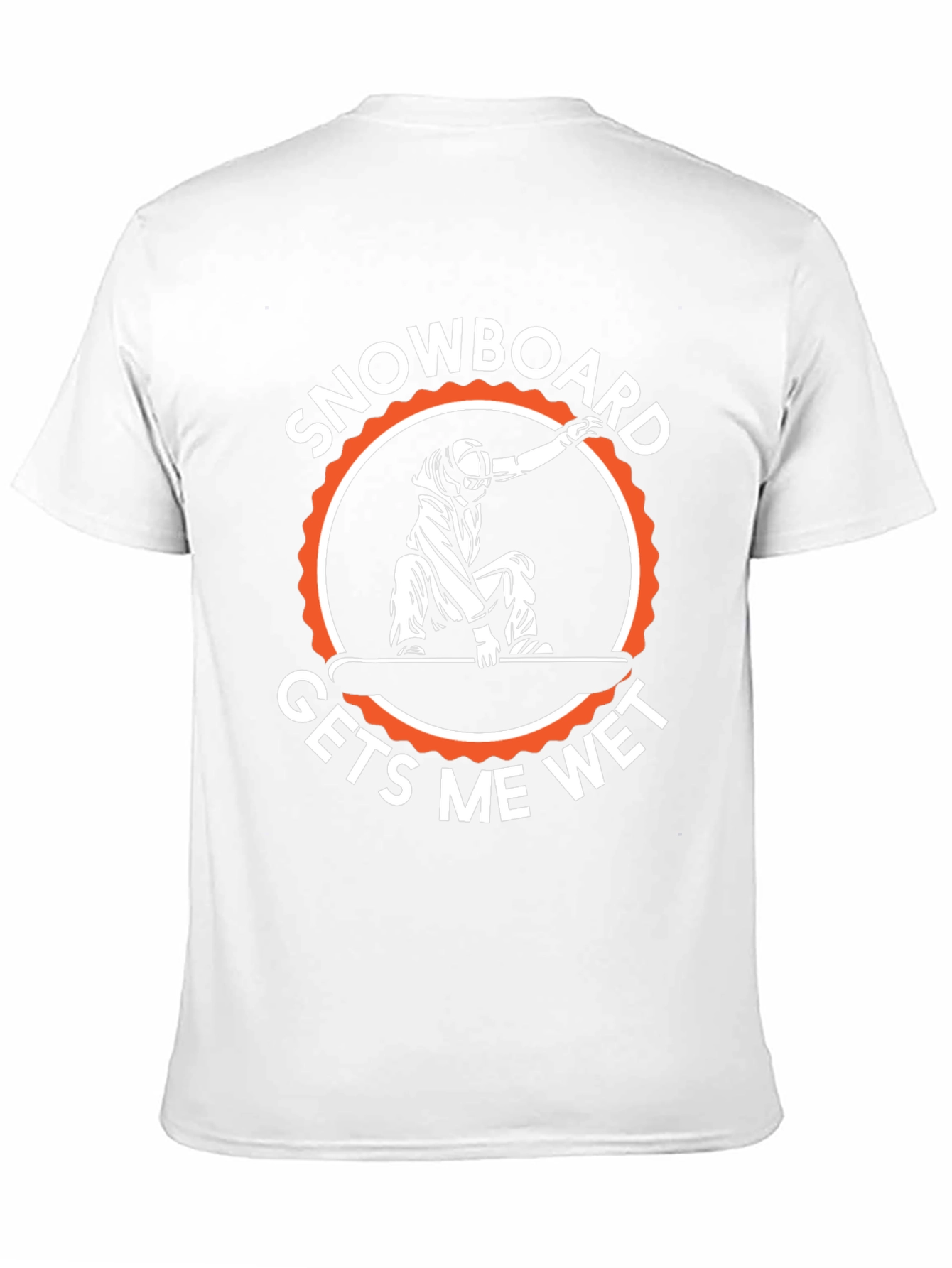 Snowboard Gets Me Wet Black Graphic Tee